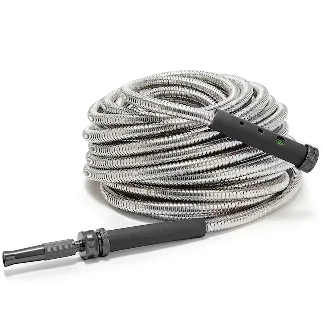 Bernini Pro Series Metal Garden Hose - Black 5/8-in x 75-ft