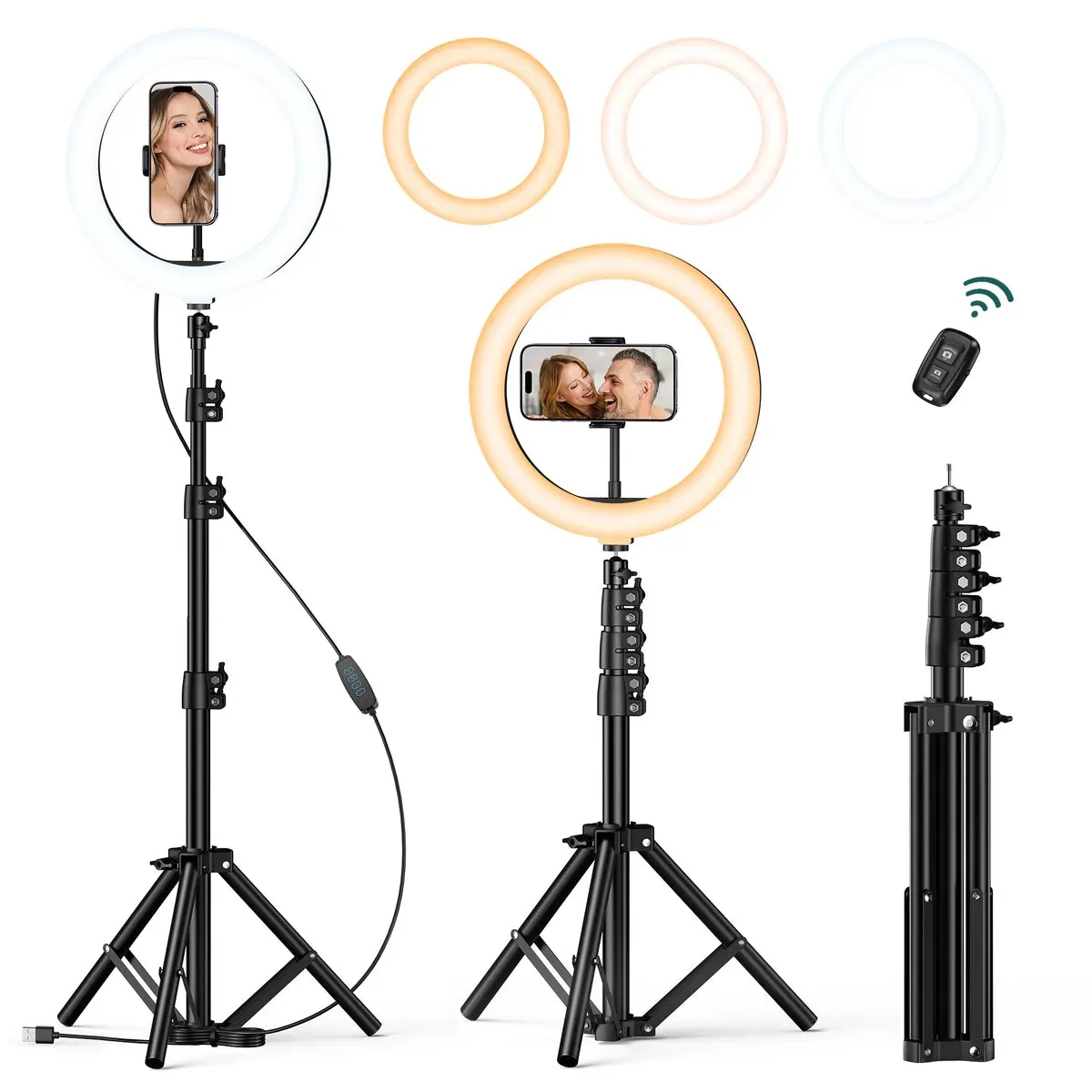 ATUMTEK Selfie Tripod with LED Light product photo