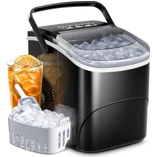 AGLUCKY Countertop Ice Maker Z5876-BLACK product photo