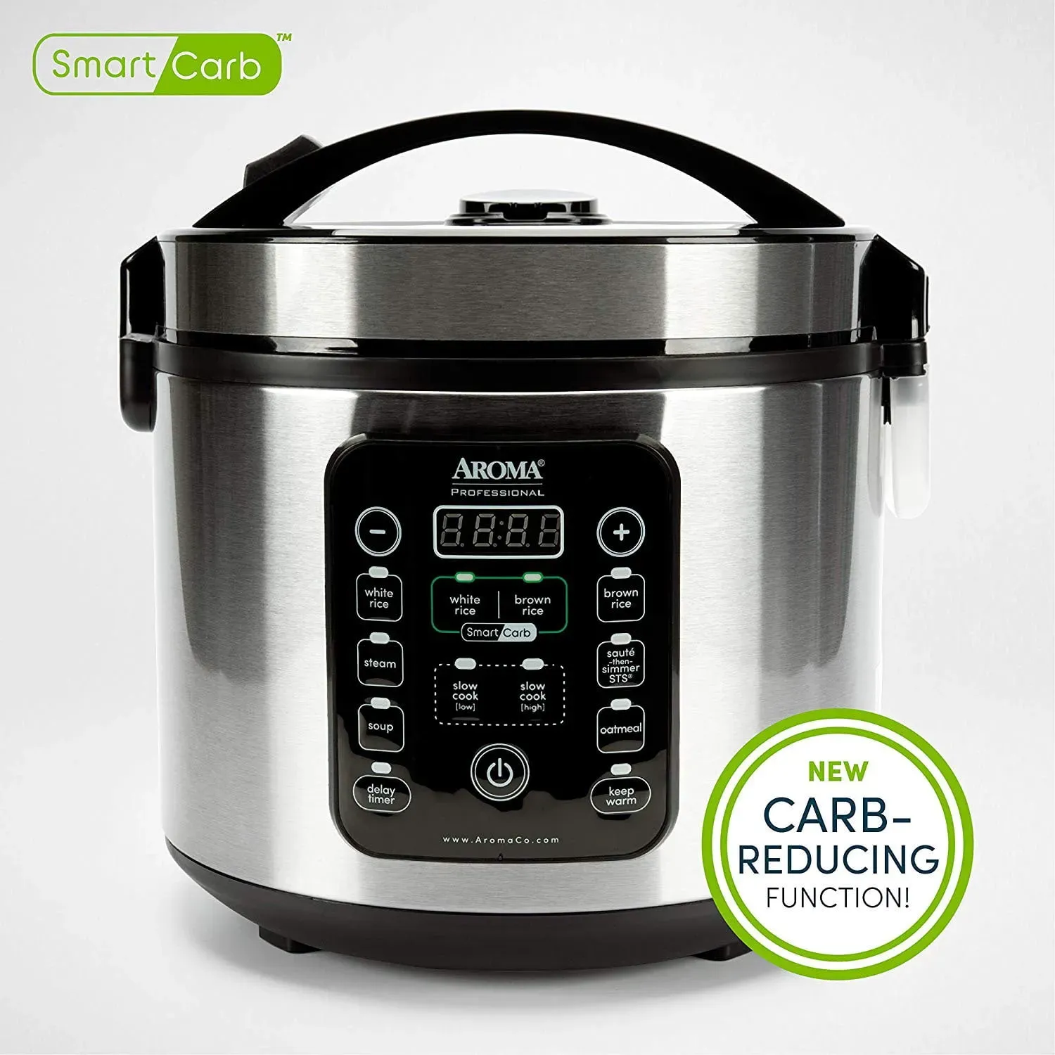 Aroma 20-Cup Smart Carb Rice Cooker ARC-1120SBL product photo