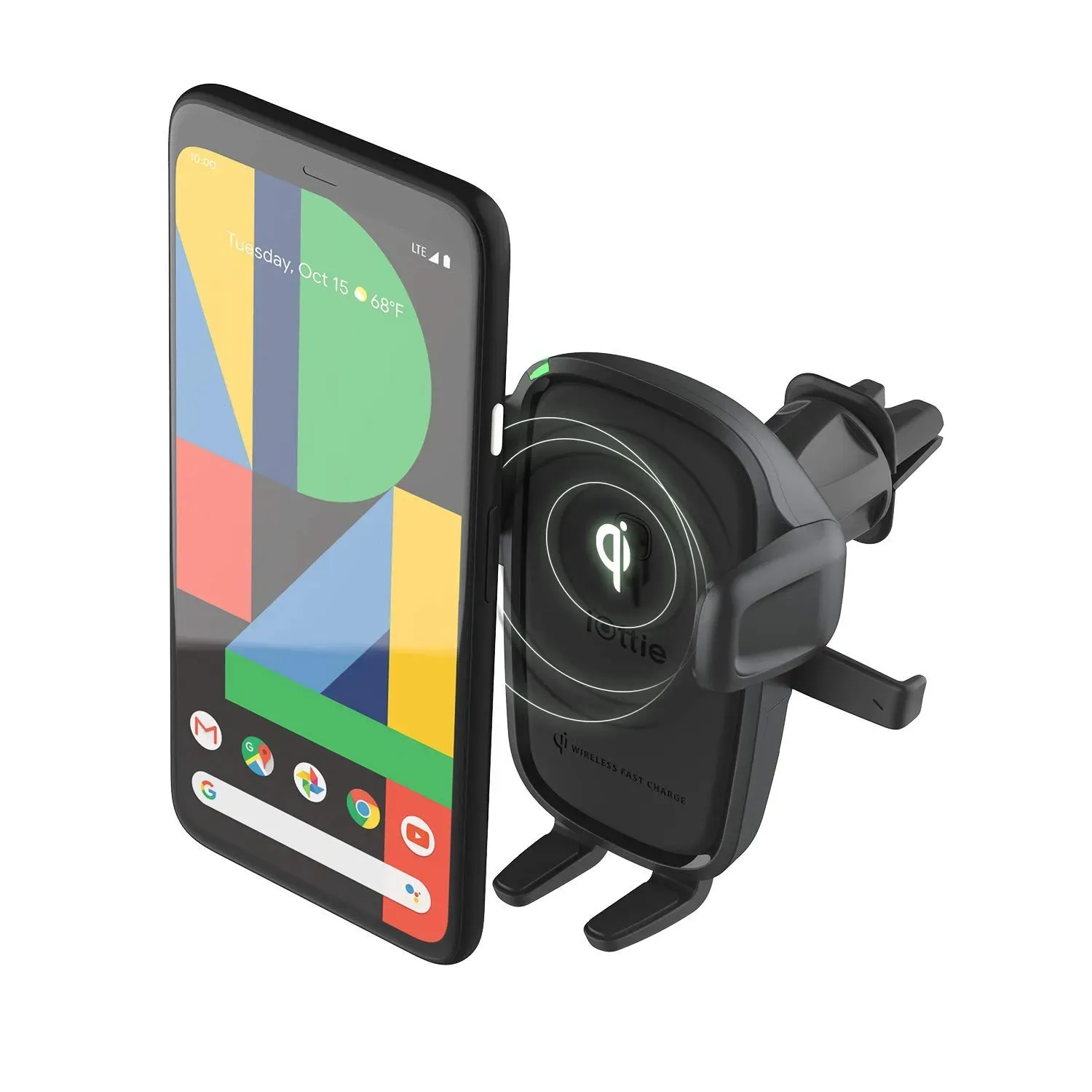 iOttie car charger wireless phone mount product photo