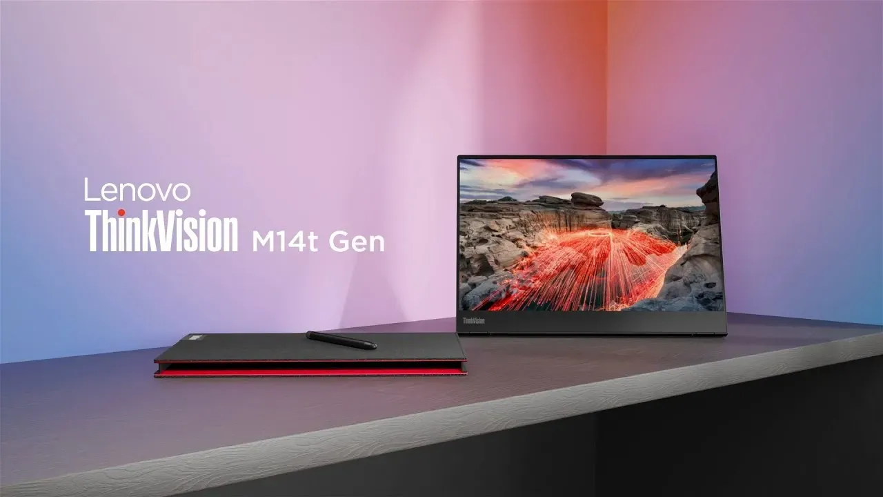 Lenovo ThinkVision M14t Gen 2 14-inch Portable Touch Monitor product photo