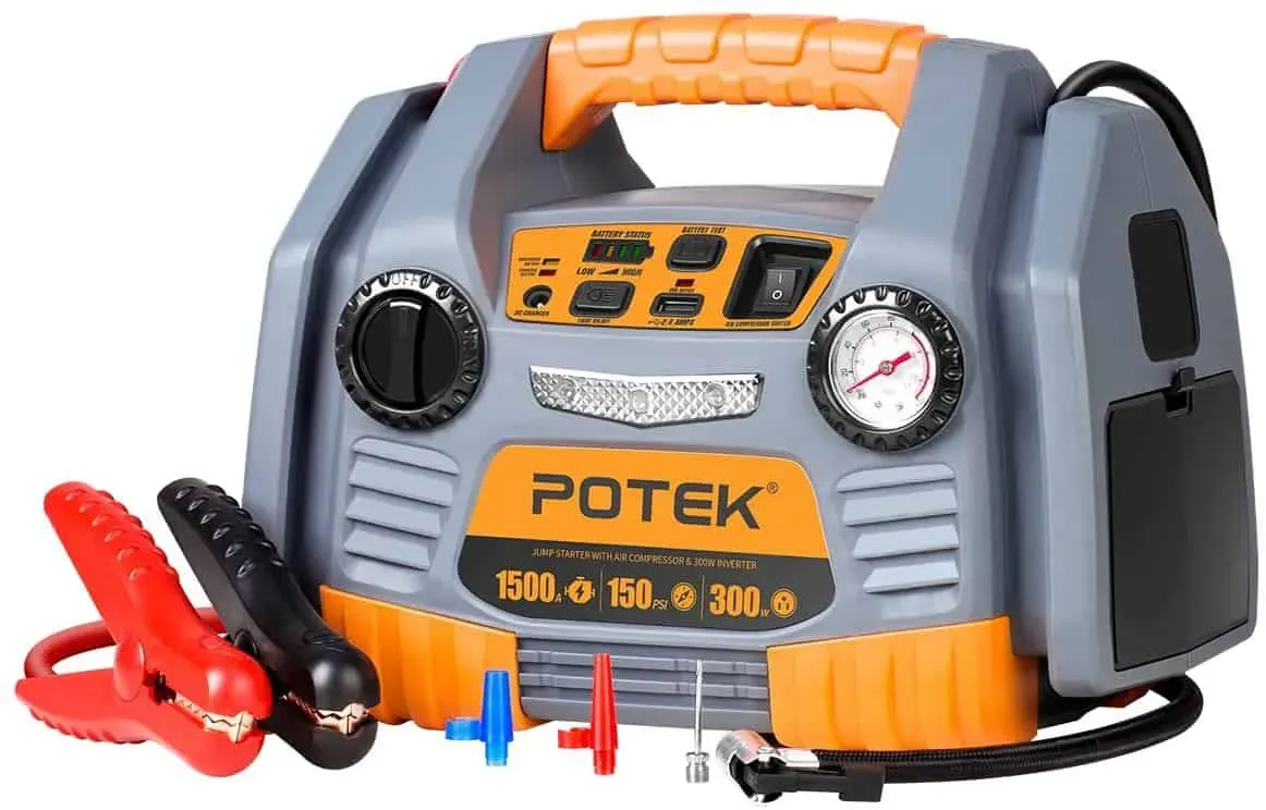 POTEK 12V Portable Air Compressor product photo