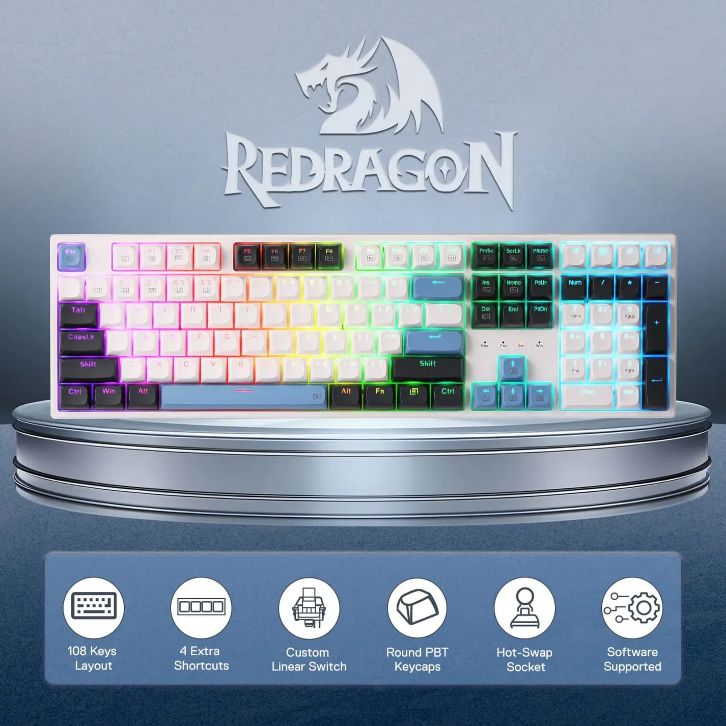 Redragon K668 RGB Gaming Keyboard product photo