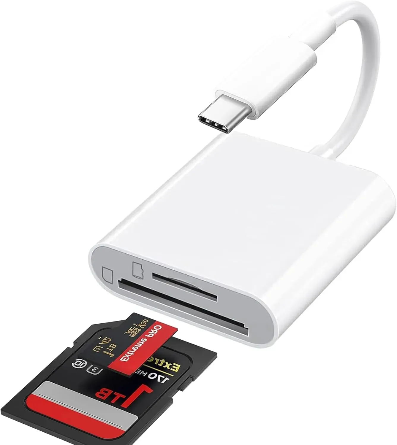 USB-C SD Card Reader with Dual Slots product photo