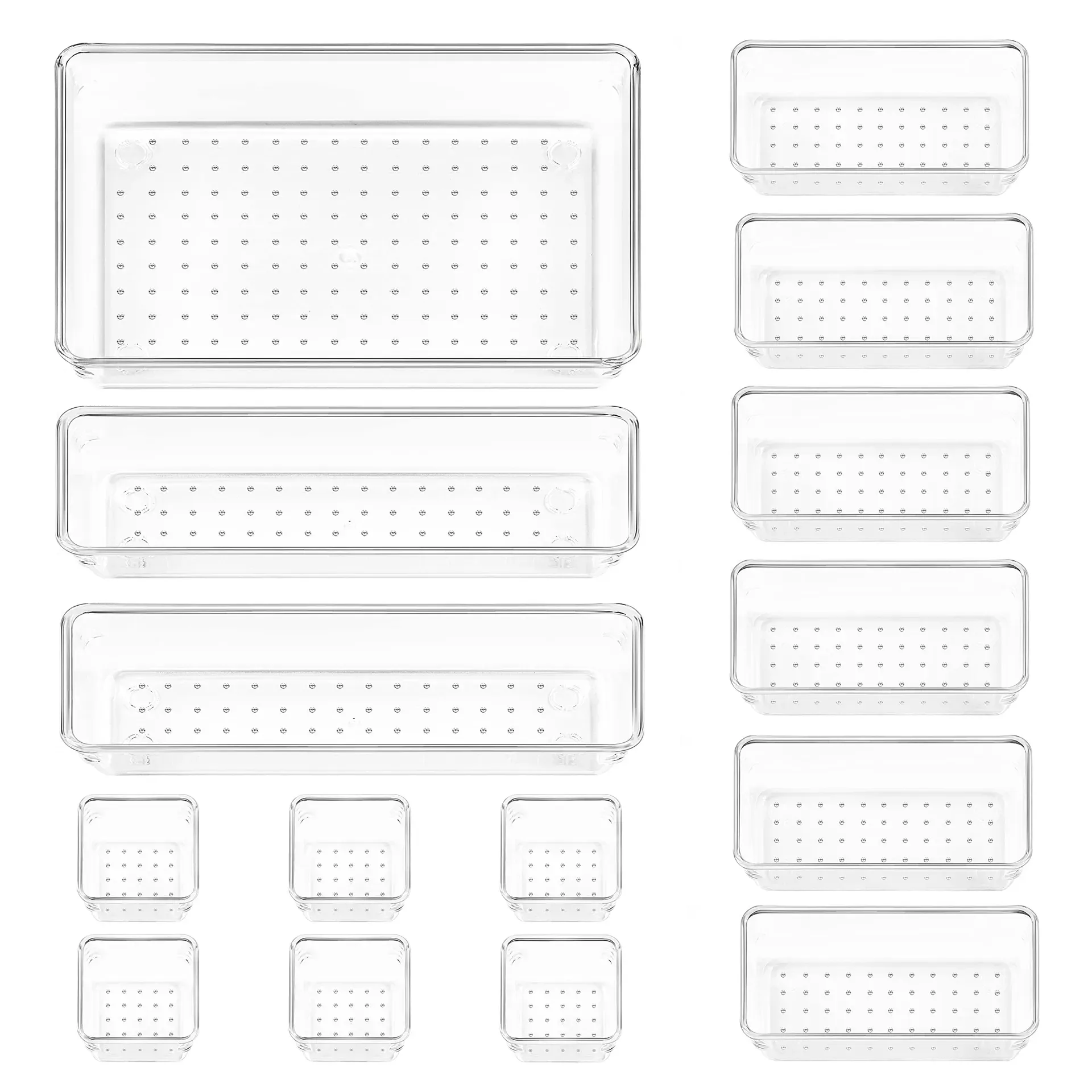 Vtopmart 15 PCS Clear Plastic Drawer Organizers Set product photo