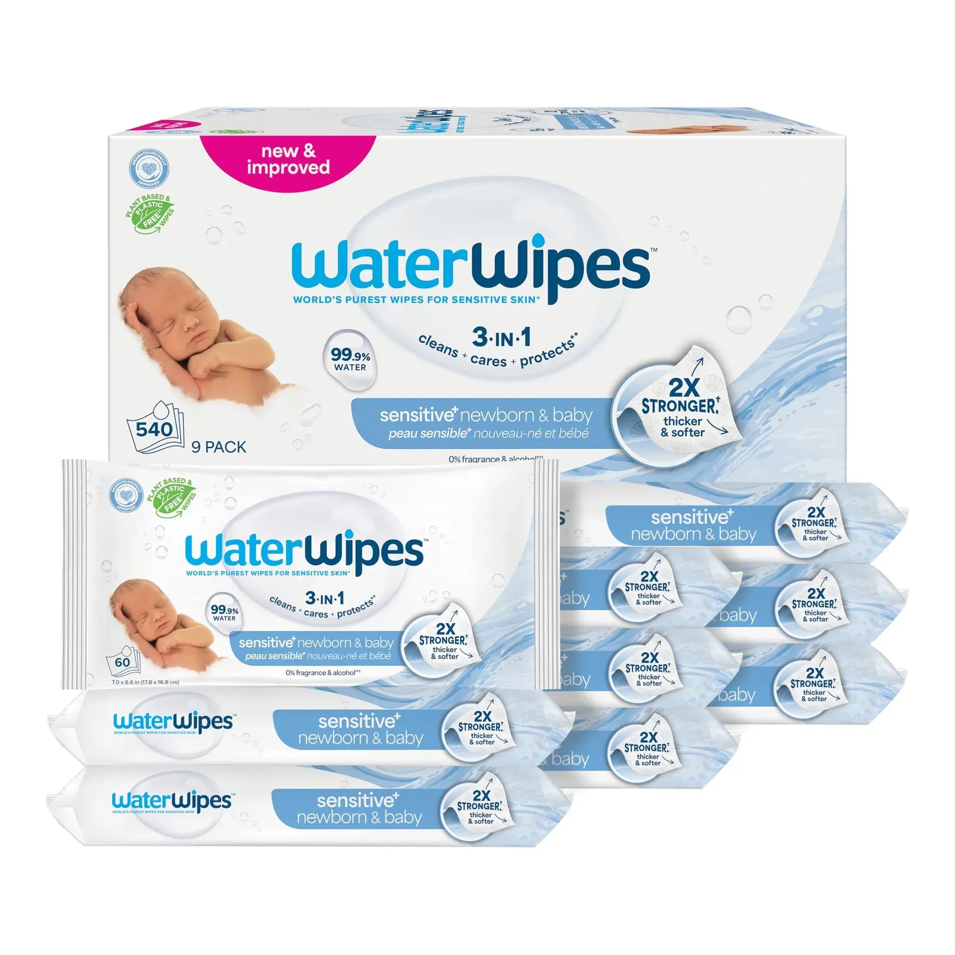 WaterWipes Sensitive+ Baby & Toddler Wipes product photo