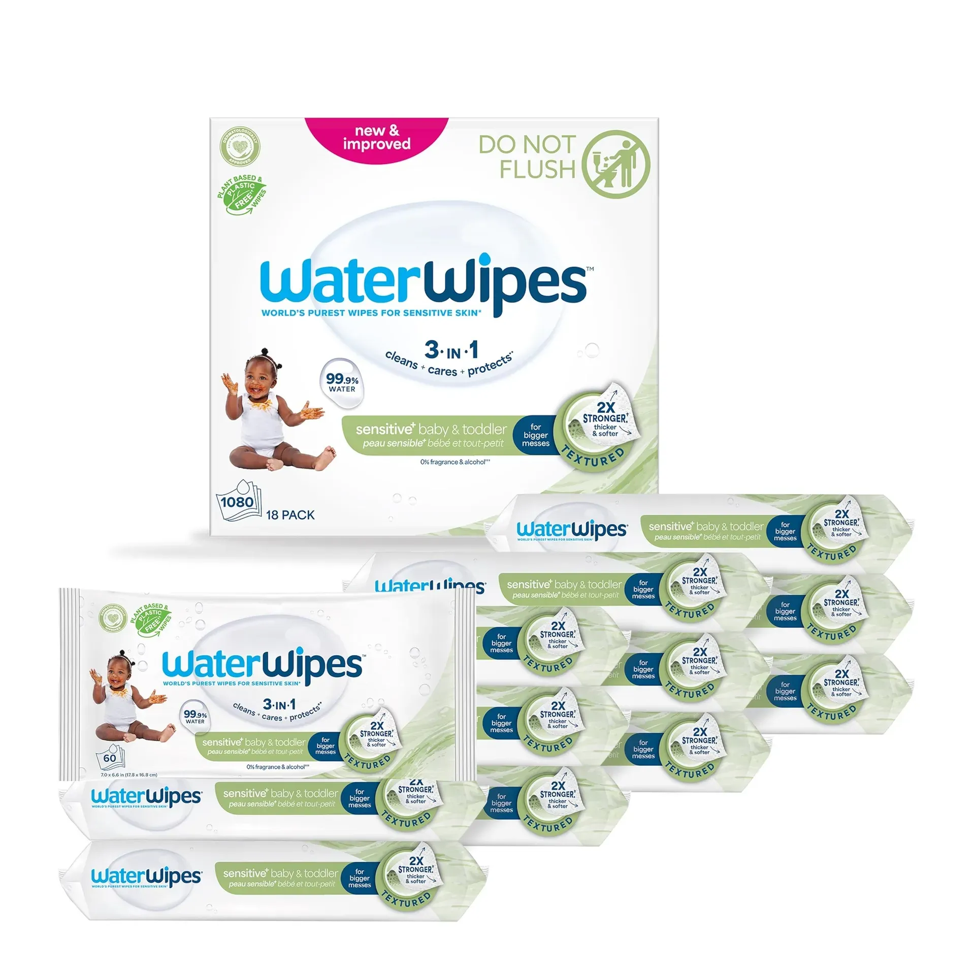 WaterWipes Sensitive+ Baby & Toddler Wipes product photo