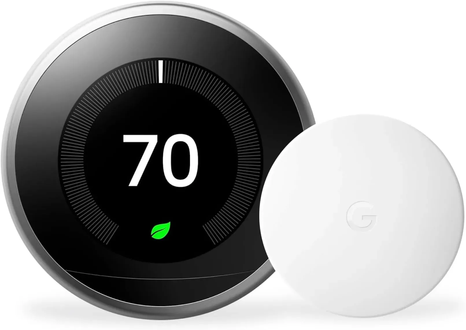 Google Nest Thermostat E with frosted display product photo