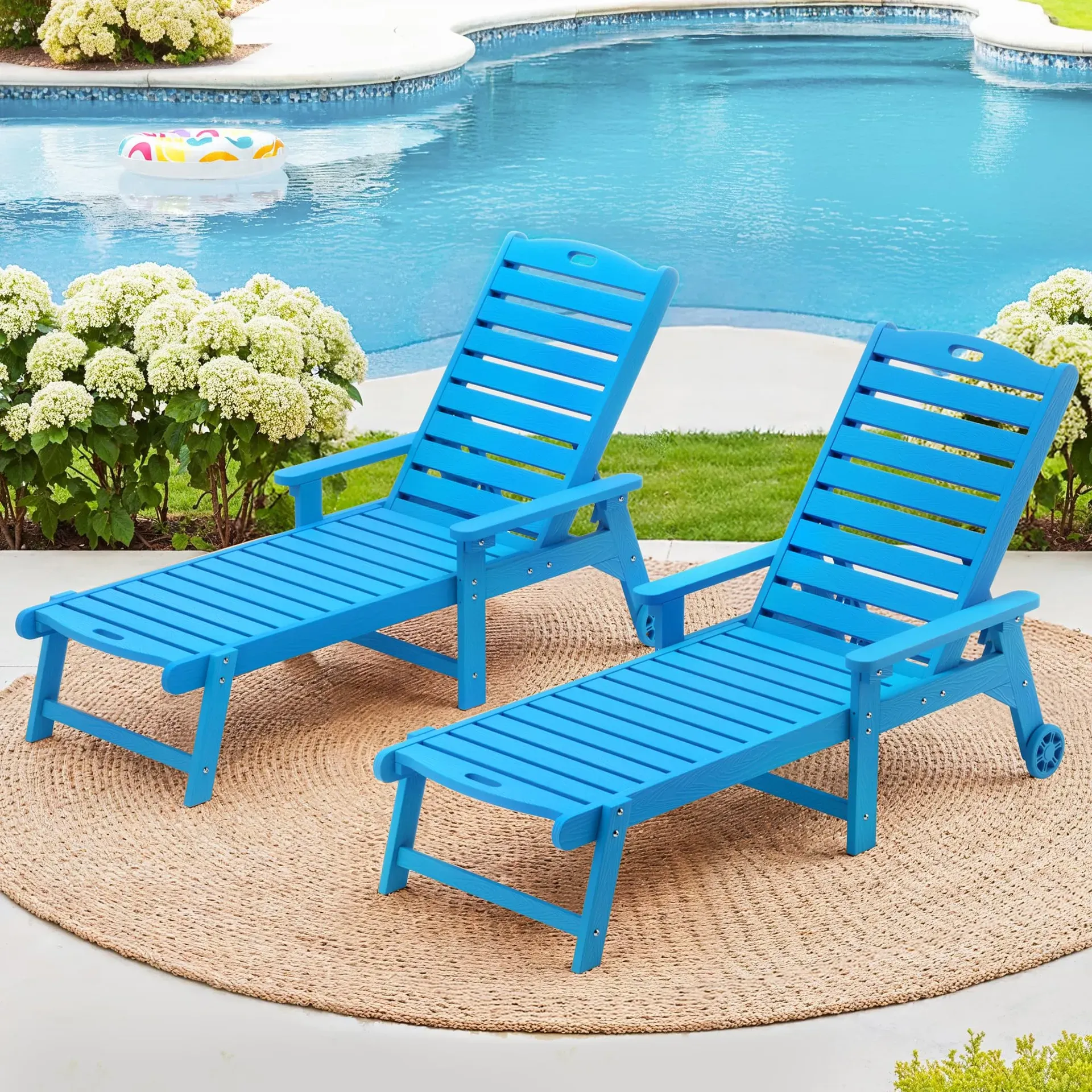 LUE BONA Outdoor Chaise Lounge Chairs Set of 2 product photo