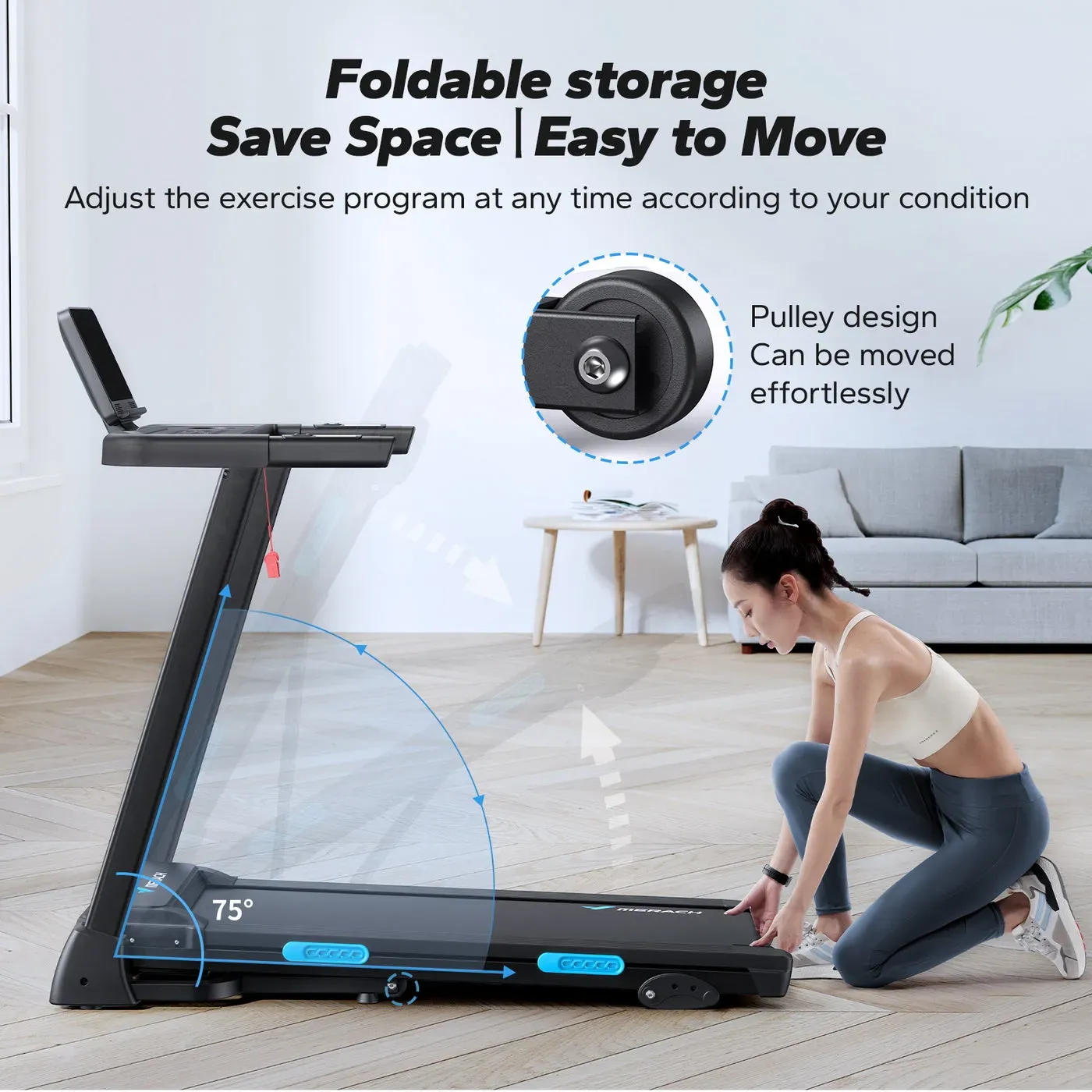 MERACH T12 folding treadmill product photo