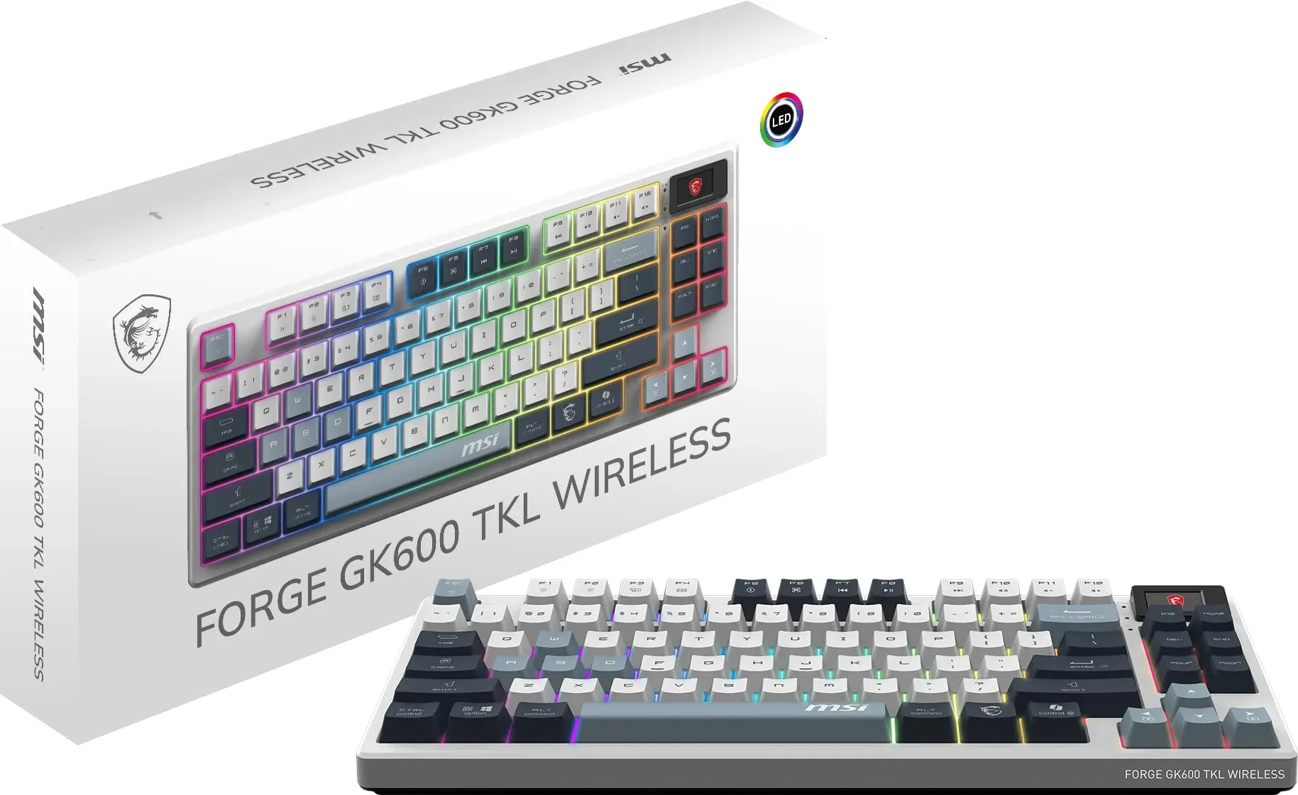 MSI Forge GK600 TKL Wireless Sky Mechanical Keyboard product photo