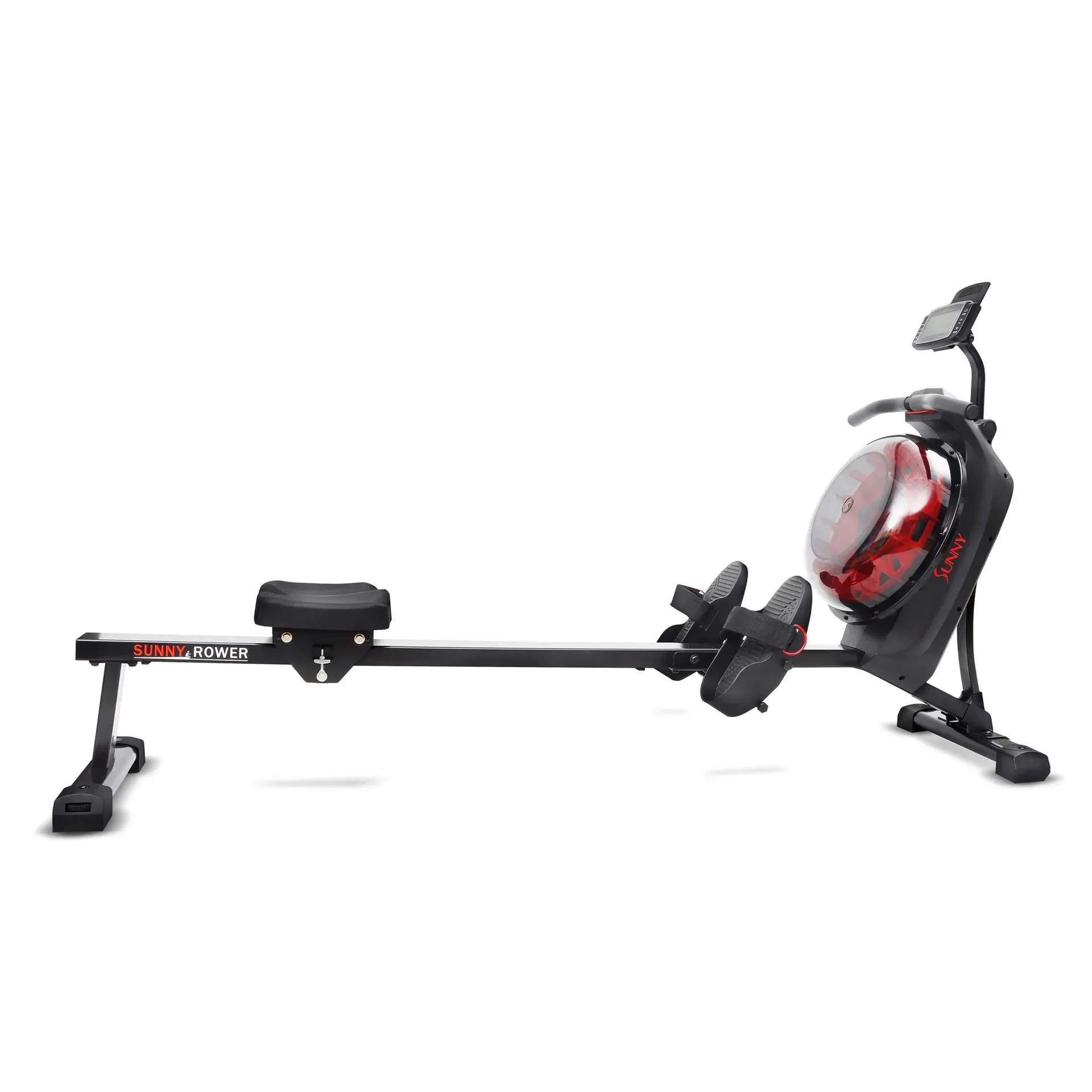 Sunny Health & Fitness Smart Dual-Rail Water Rower product photo