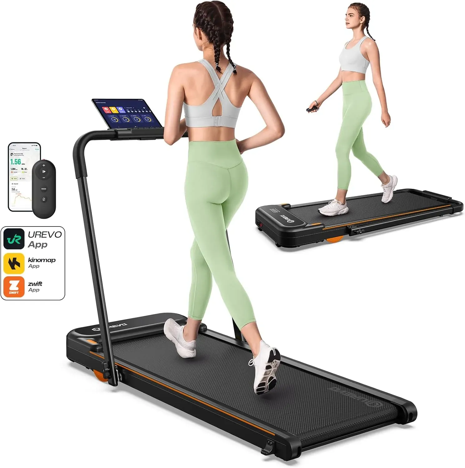 UREVO Smart 2-in-1 Folding Treadmill product photo