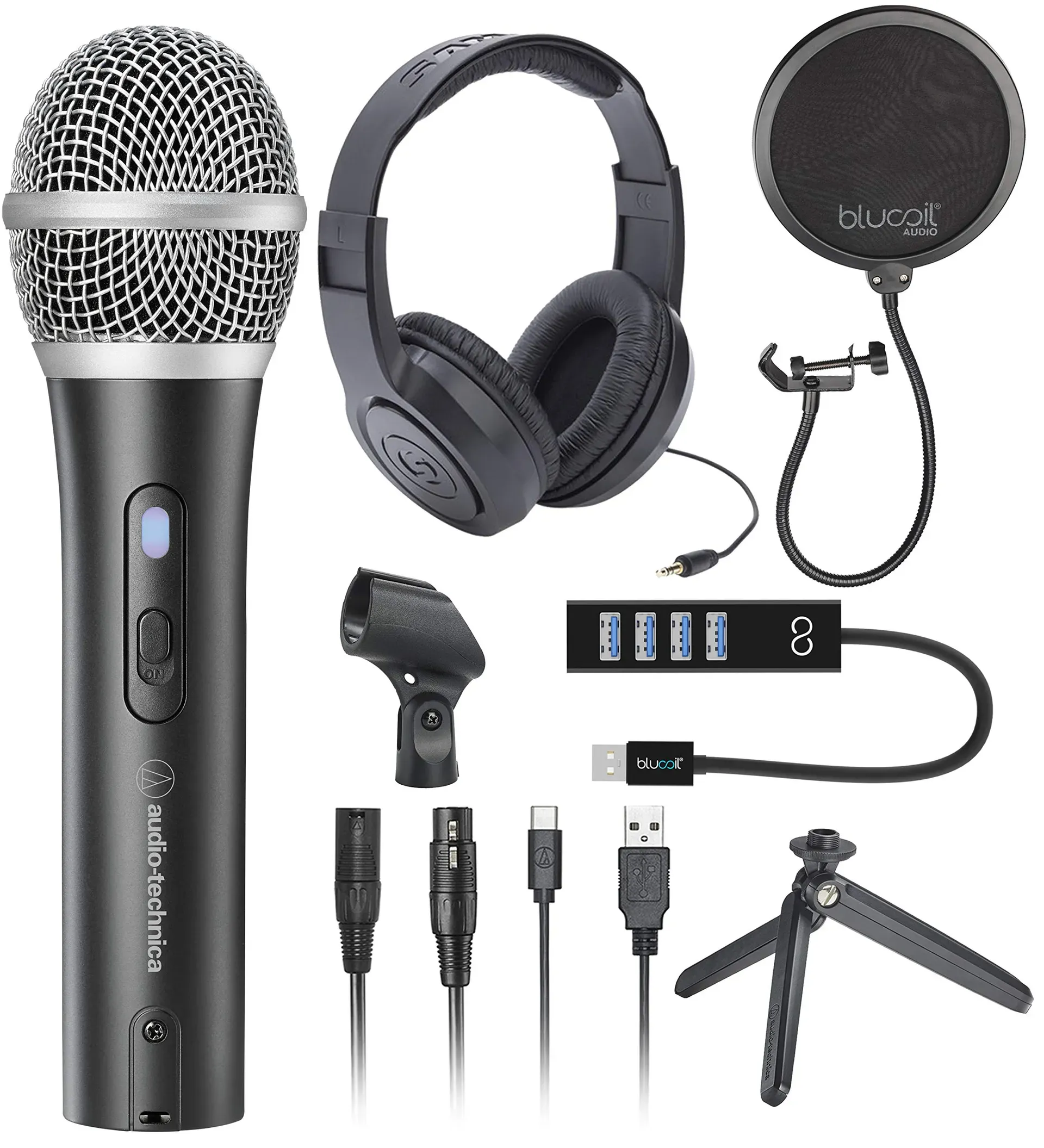 Audio-Technica ATR2100x-USB Cardioid Dynamic Microphone product photo