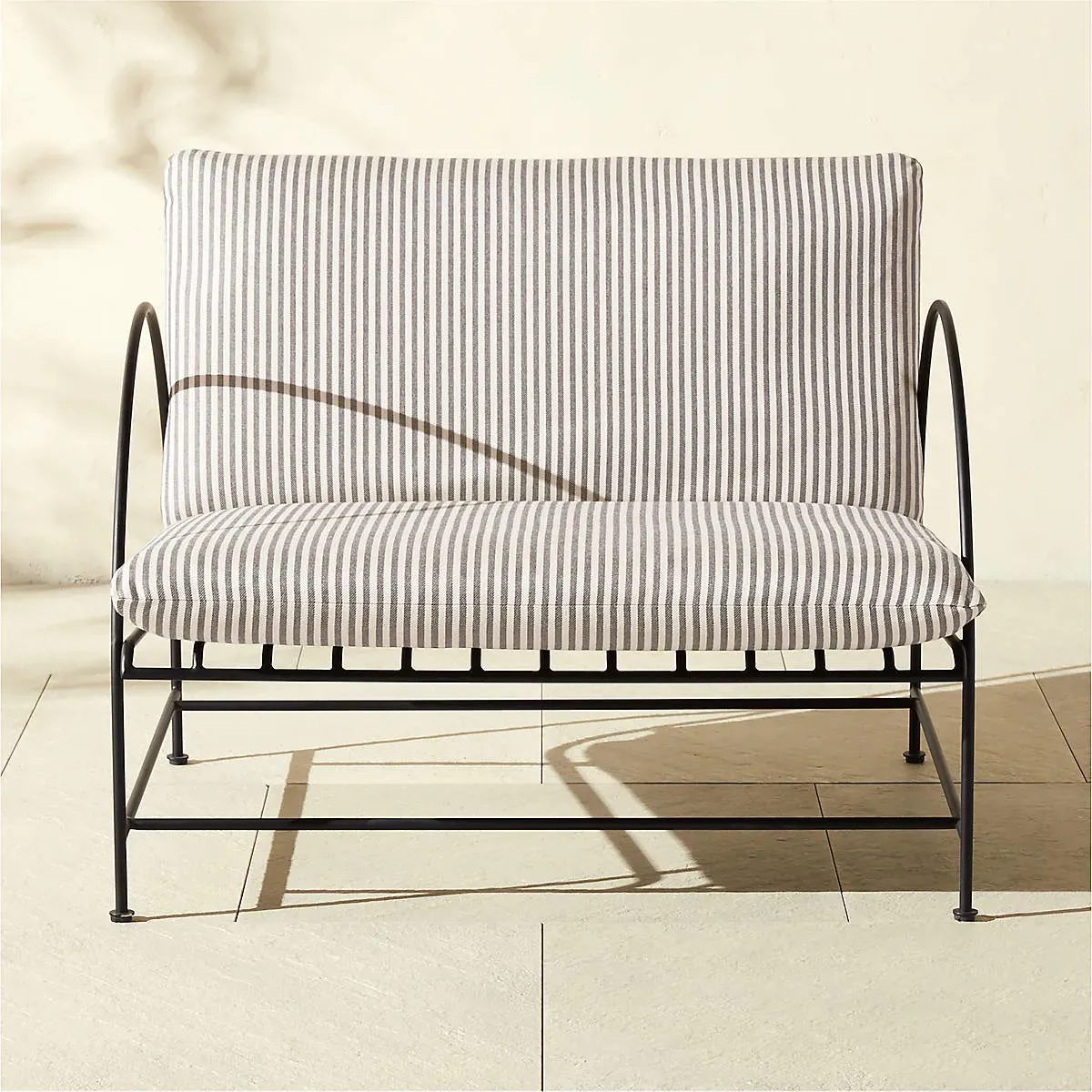 CB2 Costa Black Metal Outdoor Lounge Chair product photo