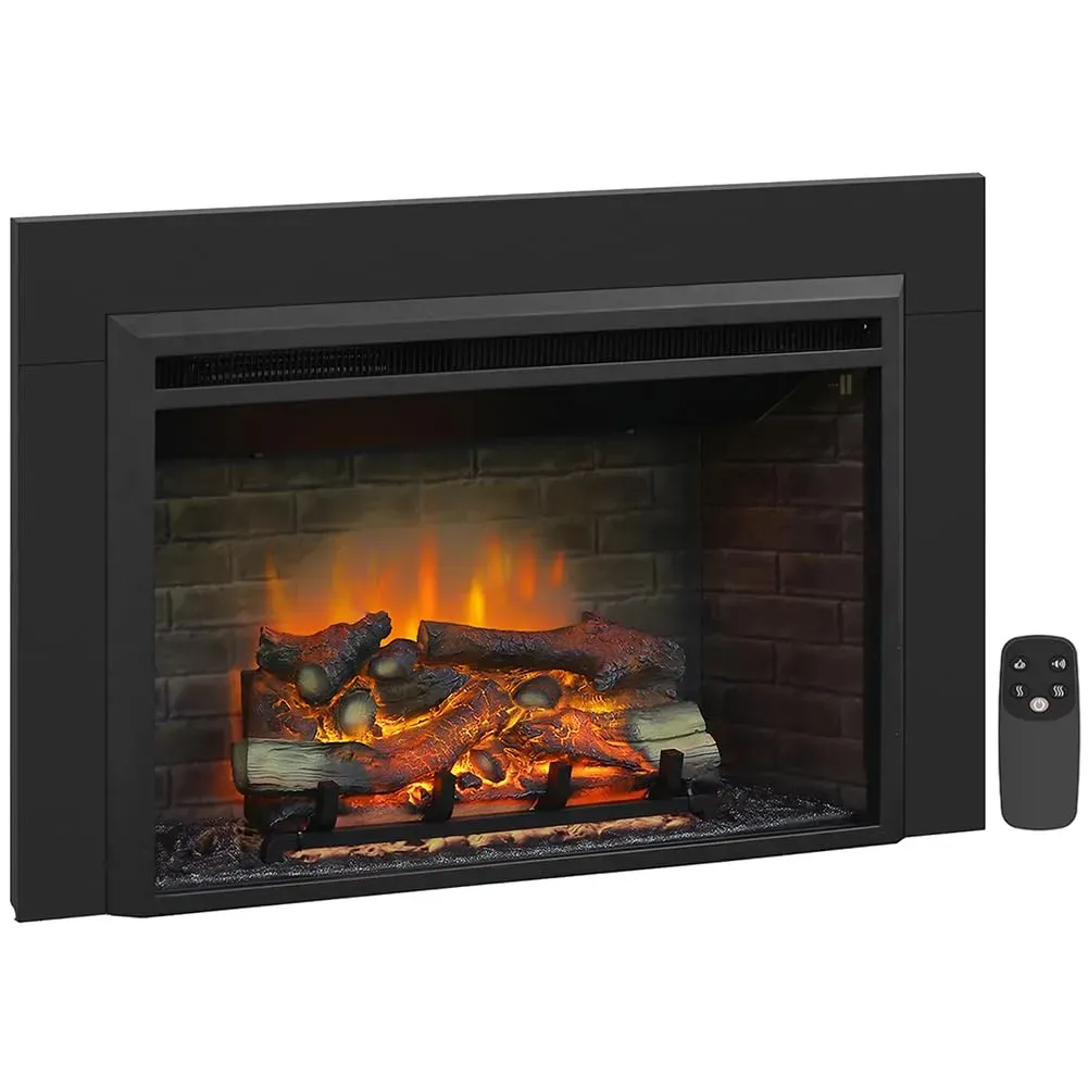 PuraFlame Western 33 inch electric fireplace insert with trim kit product photo