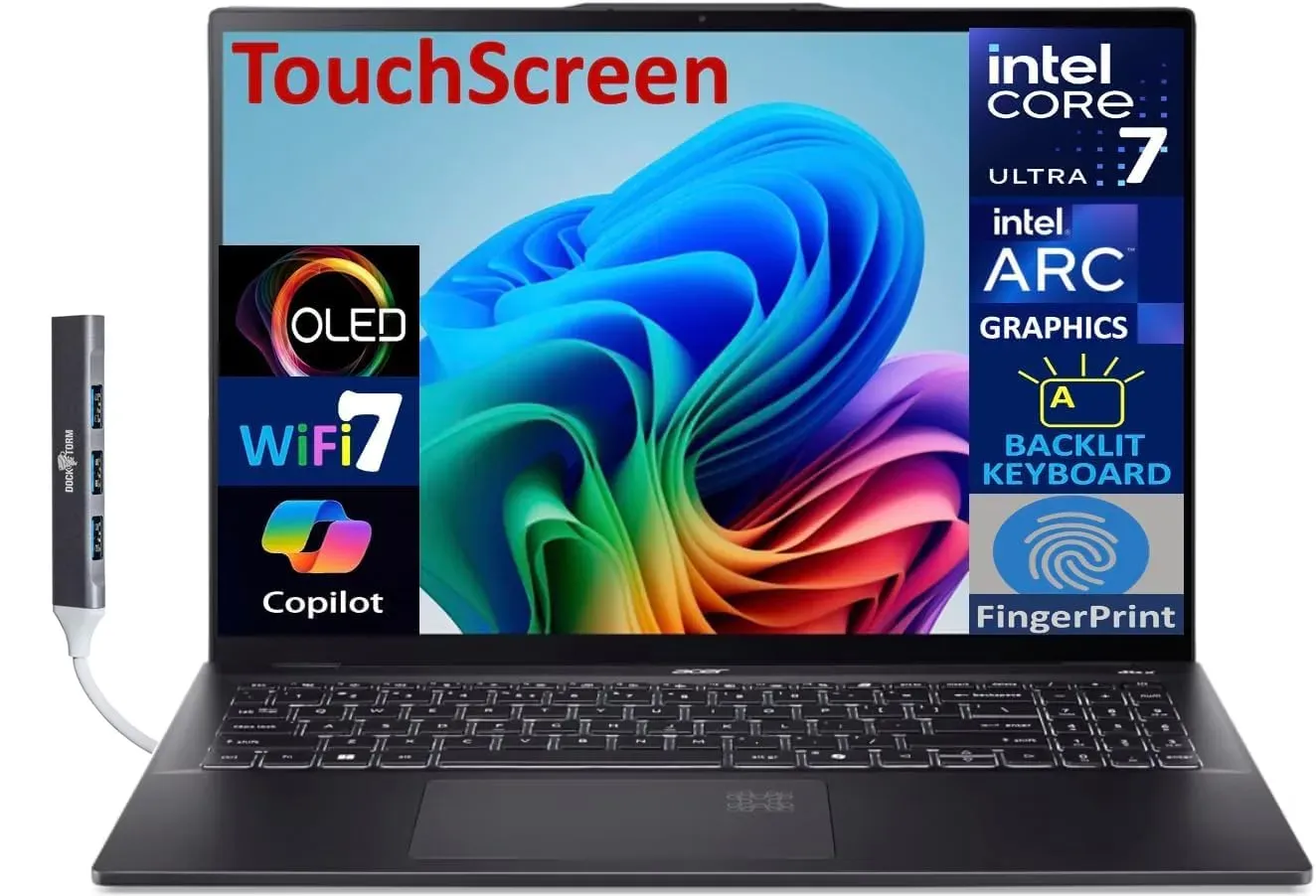 Acer Swift 16 AI Laptop with OLED display and Copilot+