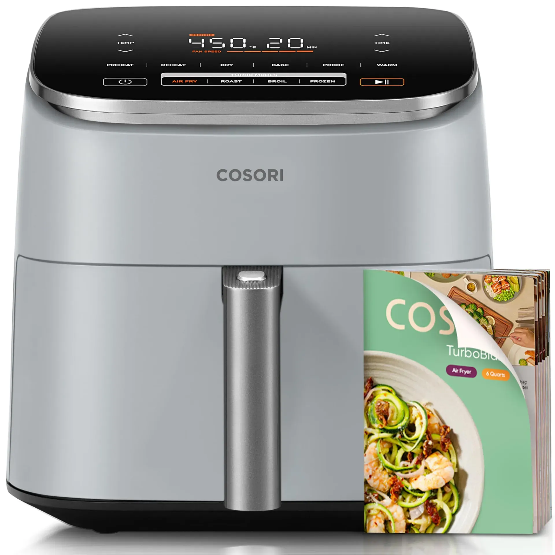 Cosori 9-in-1 TurboBlaze Air Fryer 6 Qt with digital controls and 5-speed fan