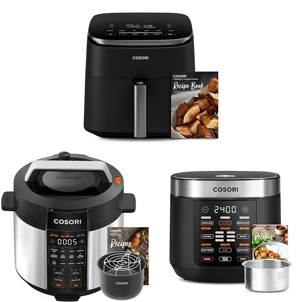 Cosori TurboBlaze air fryer with five-speed airflow control panel