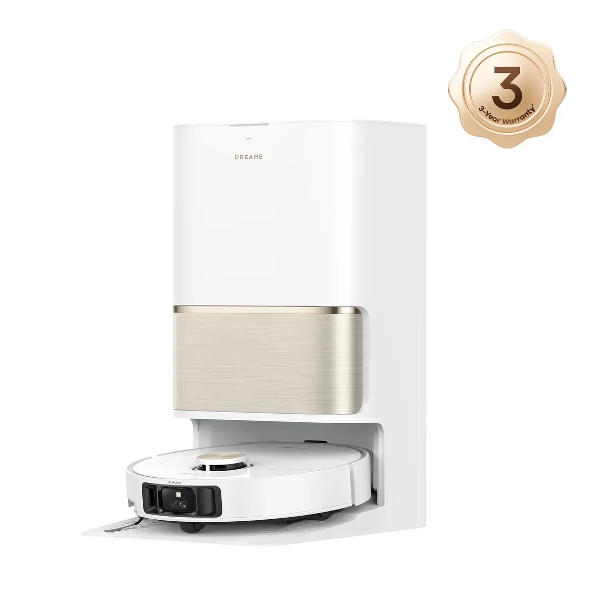 Dreame L50 Ultra robot vacuum cleaning mixed hardwood and carpet flooring