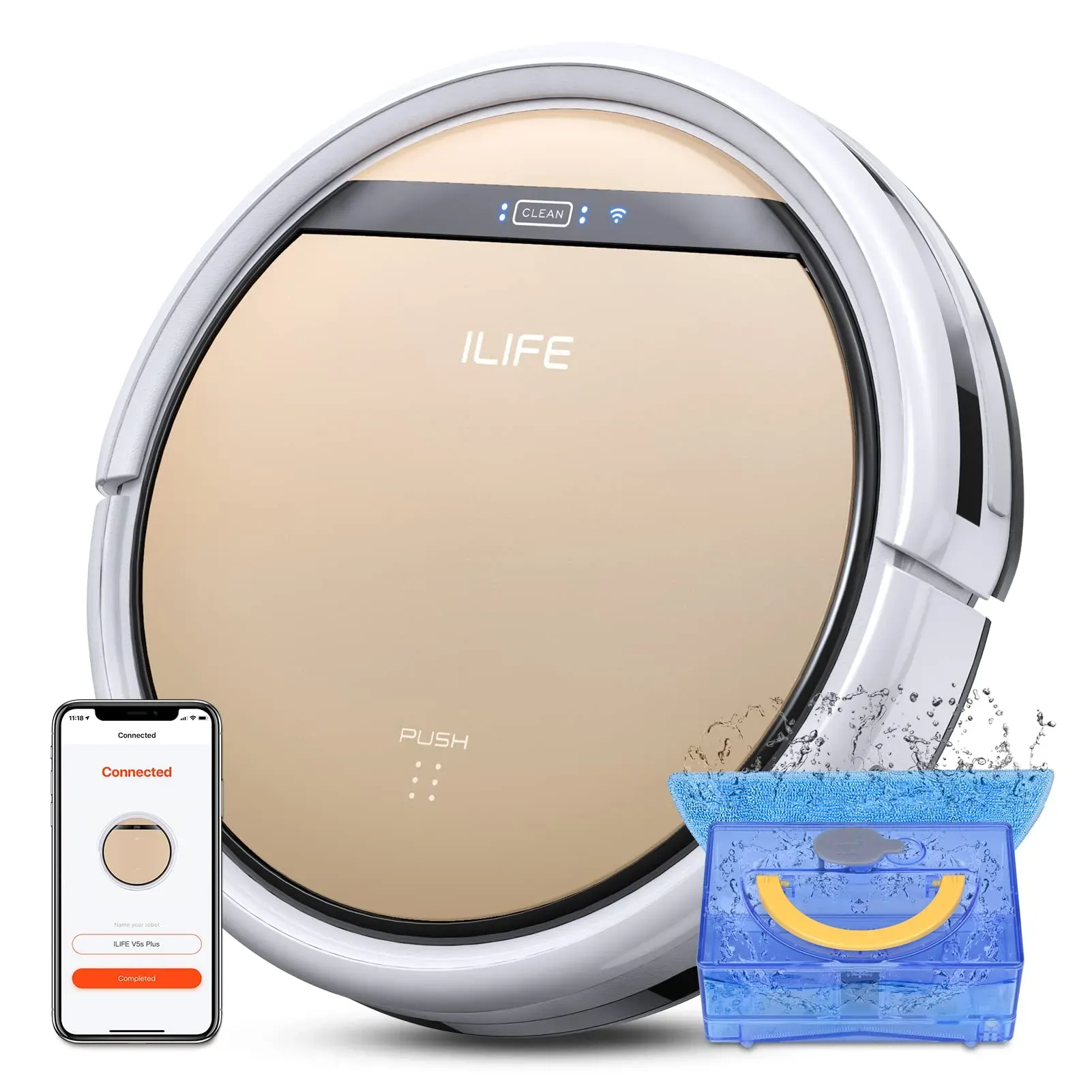 ILIFE V5s Pro Robot Vacuum with Wi-Fi connectivity and Alexa support