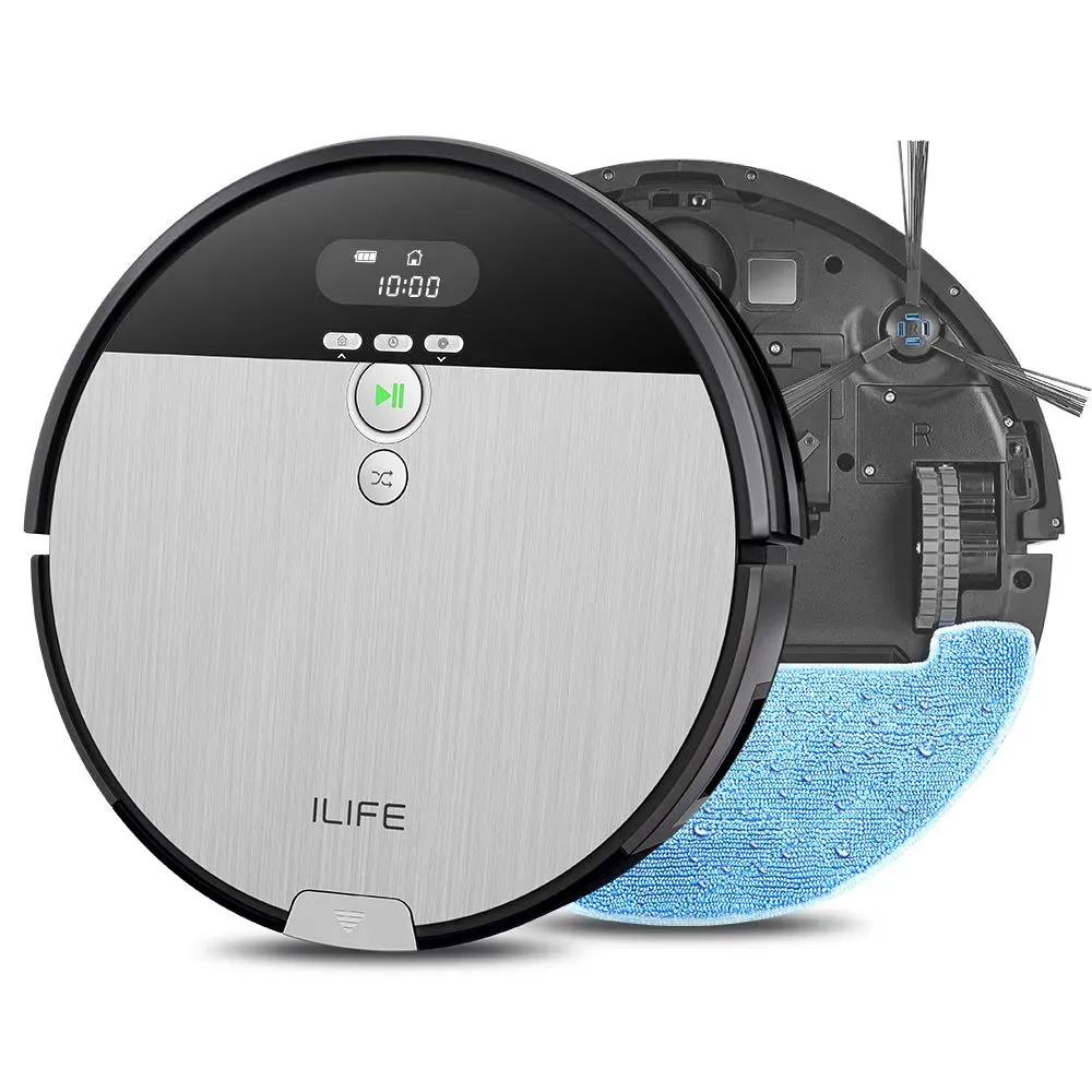 iLife V8s Robot Vacuum and Mop Combo with LCD display and 750ml dustbin