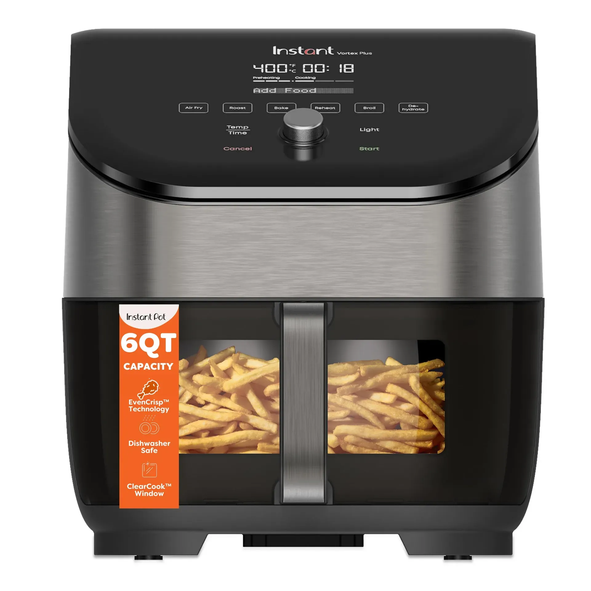 Instant Pot Vortex Plus 6QT Air Fryer with ClearCook window and odor filters