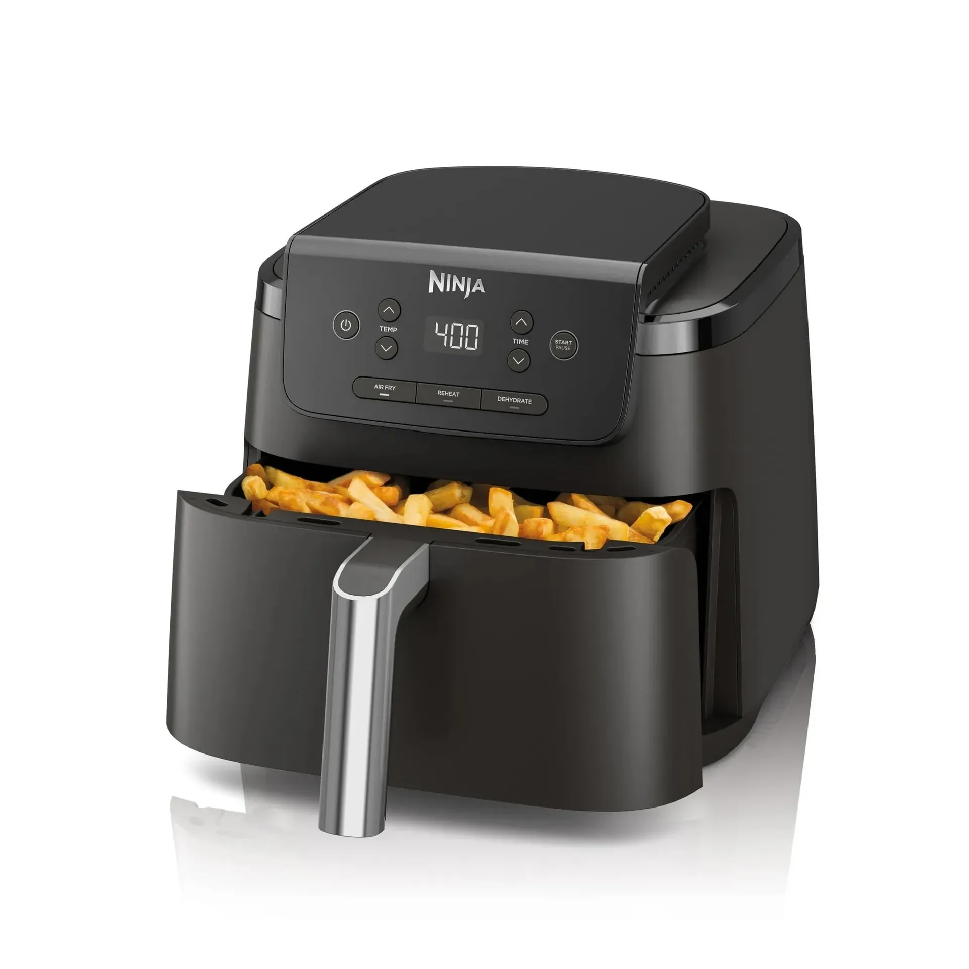 Ninja Air Fryer Pro 5-quart stainless steel on kitchen counter