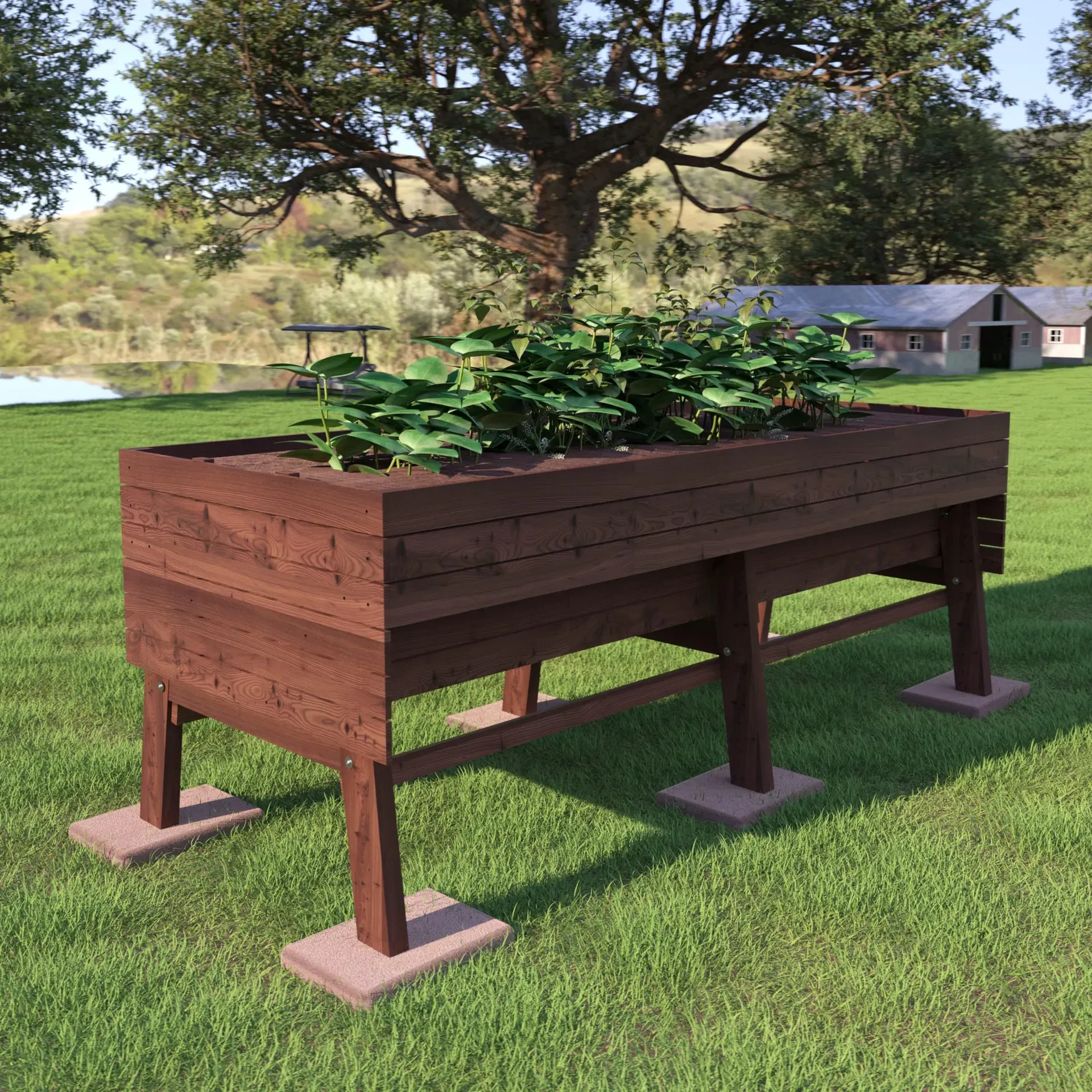Veikous Large Cedar Wood Raised Garden Bed product photo