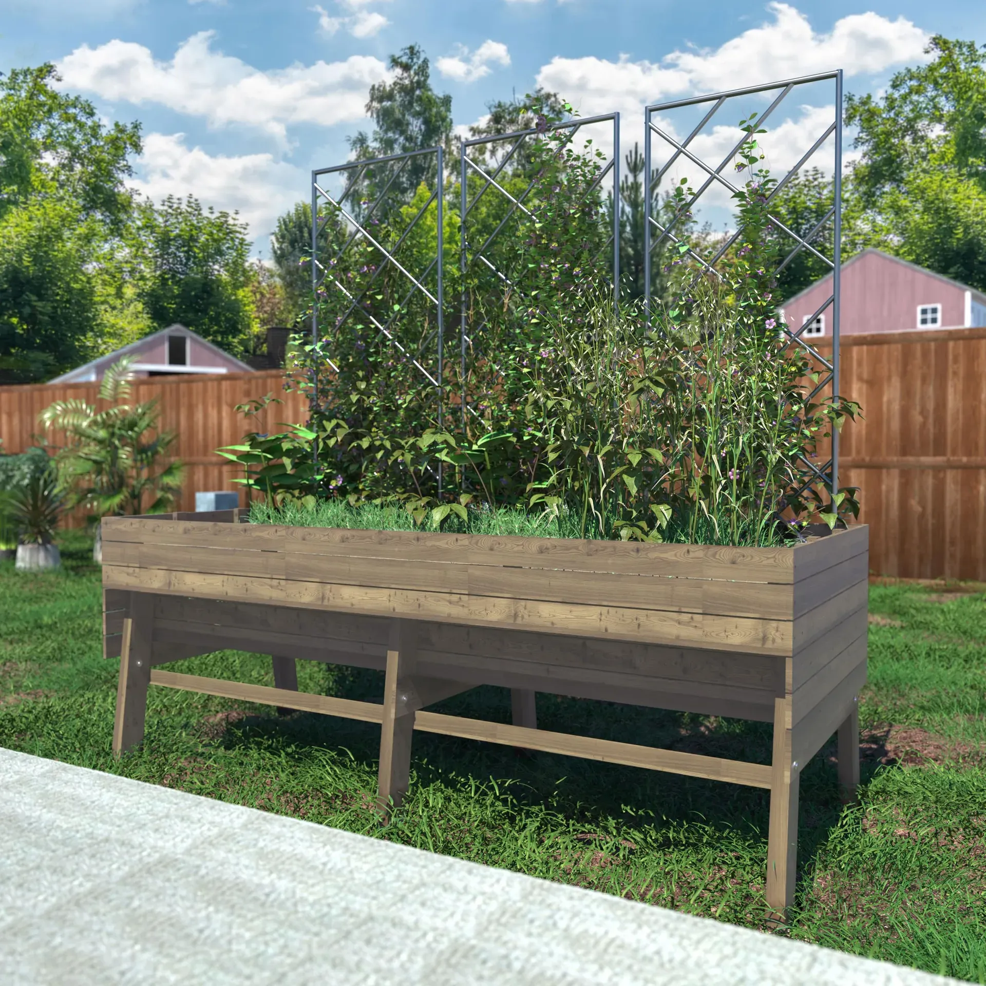 Vigoro Elevated Cedar Garden Bed product photo