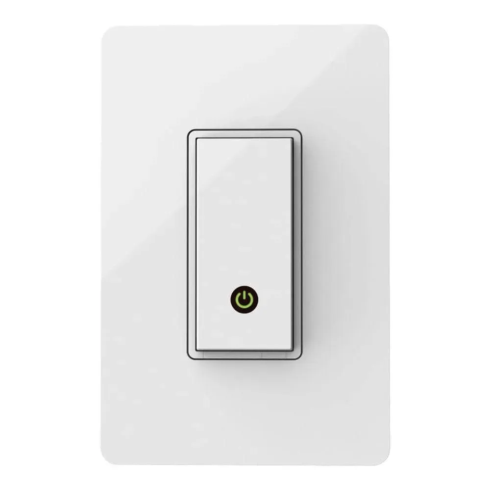 Wemo Light Switch installed on wall with app control