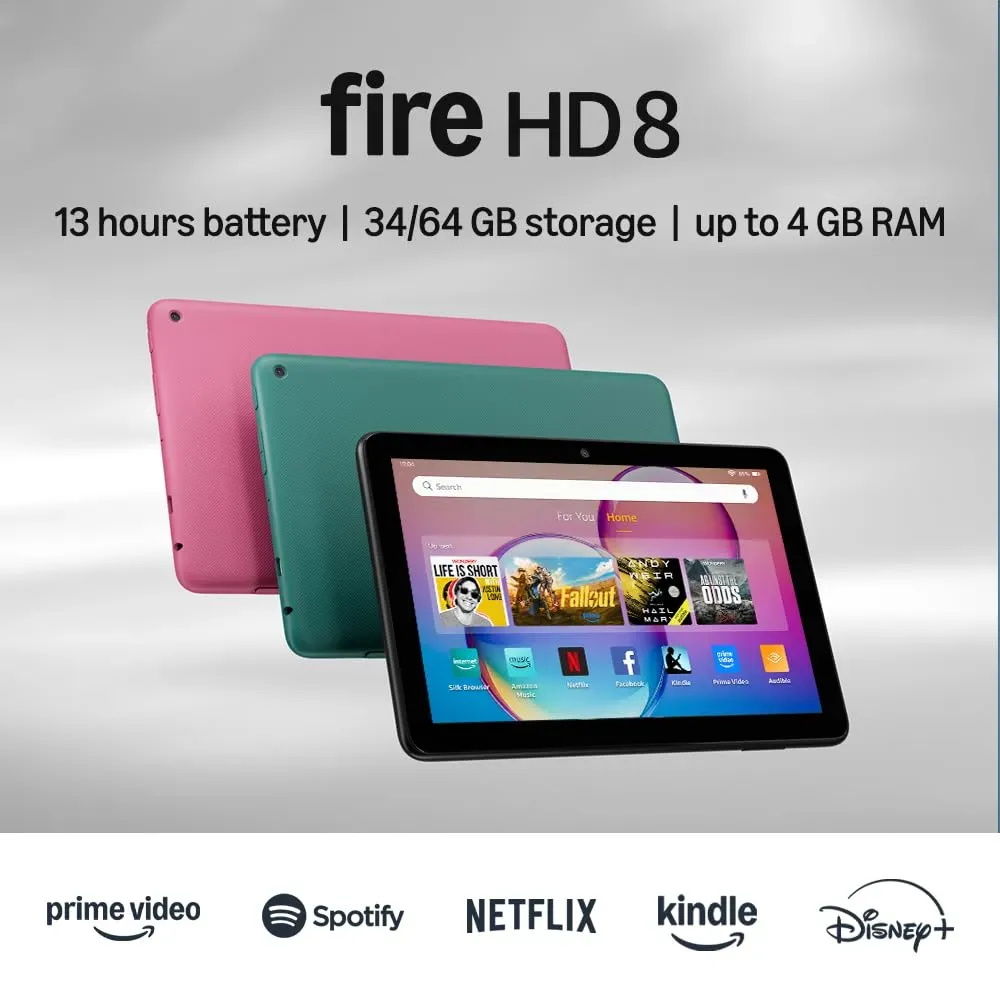 Amazon Fire HD 8 tablet with 8-inch HD display