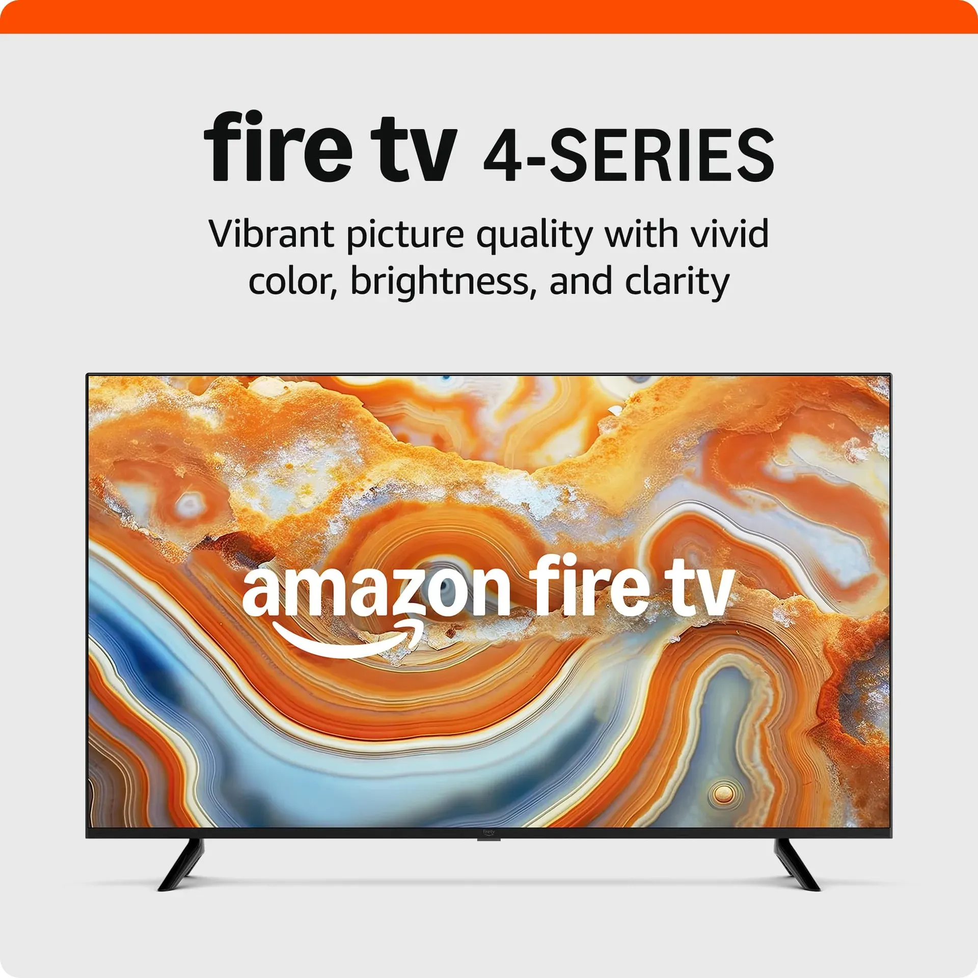 Amazon Fire TV Series 4 with ultra-slim bezel showing 4K UHD streaming interface