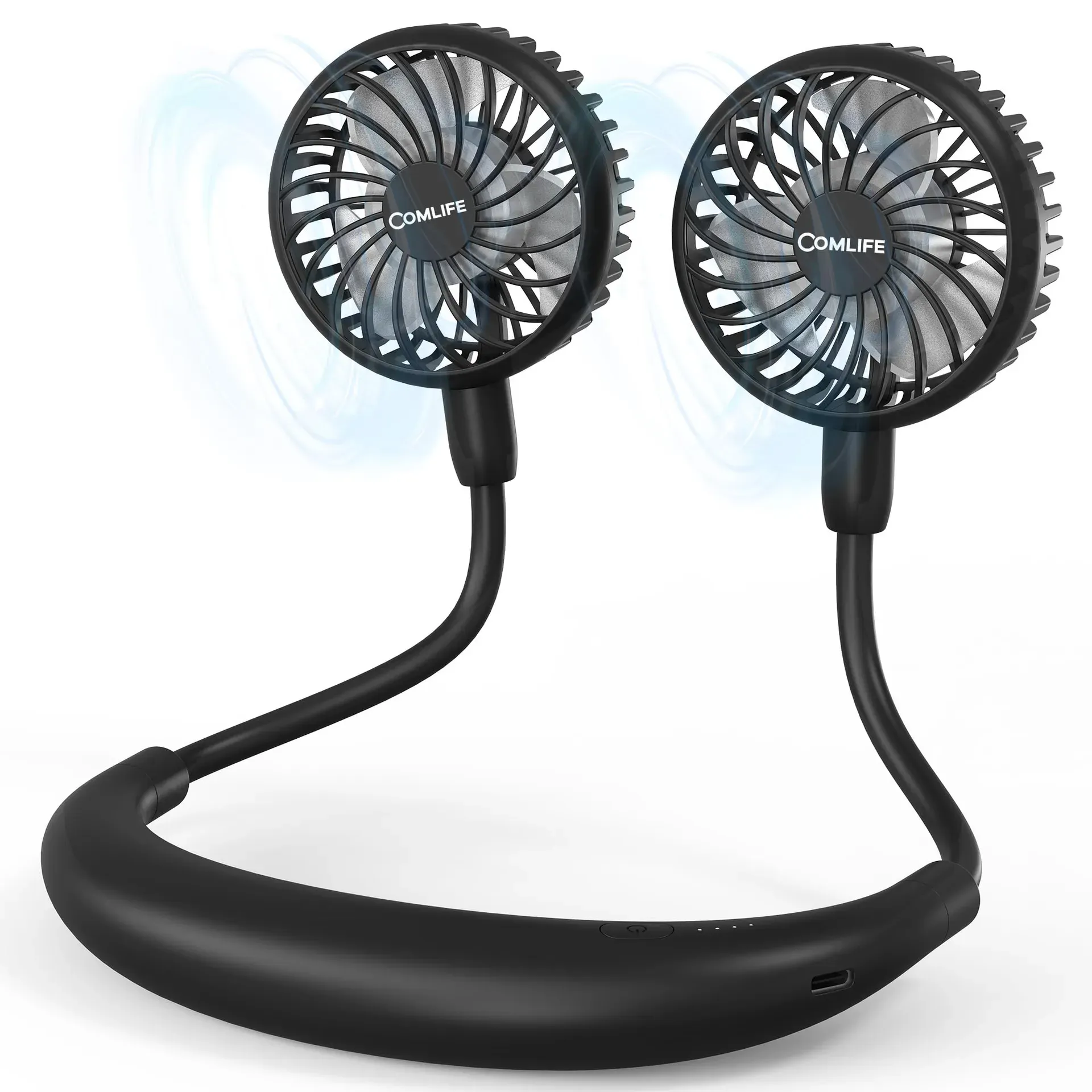 COMLIFE neck air conditioner with dual cooling panels on skin