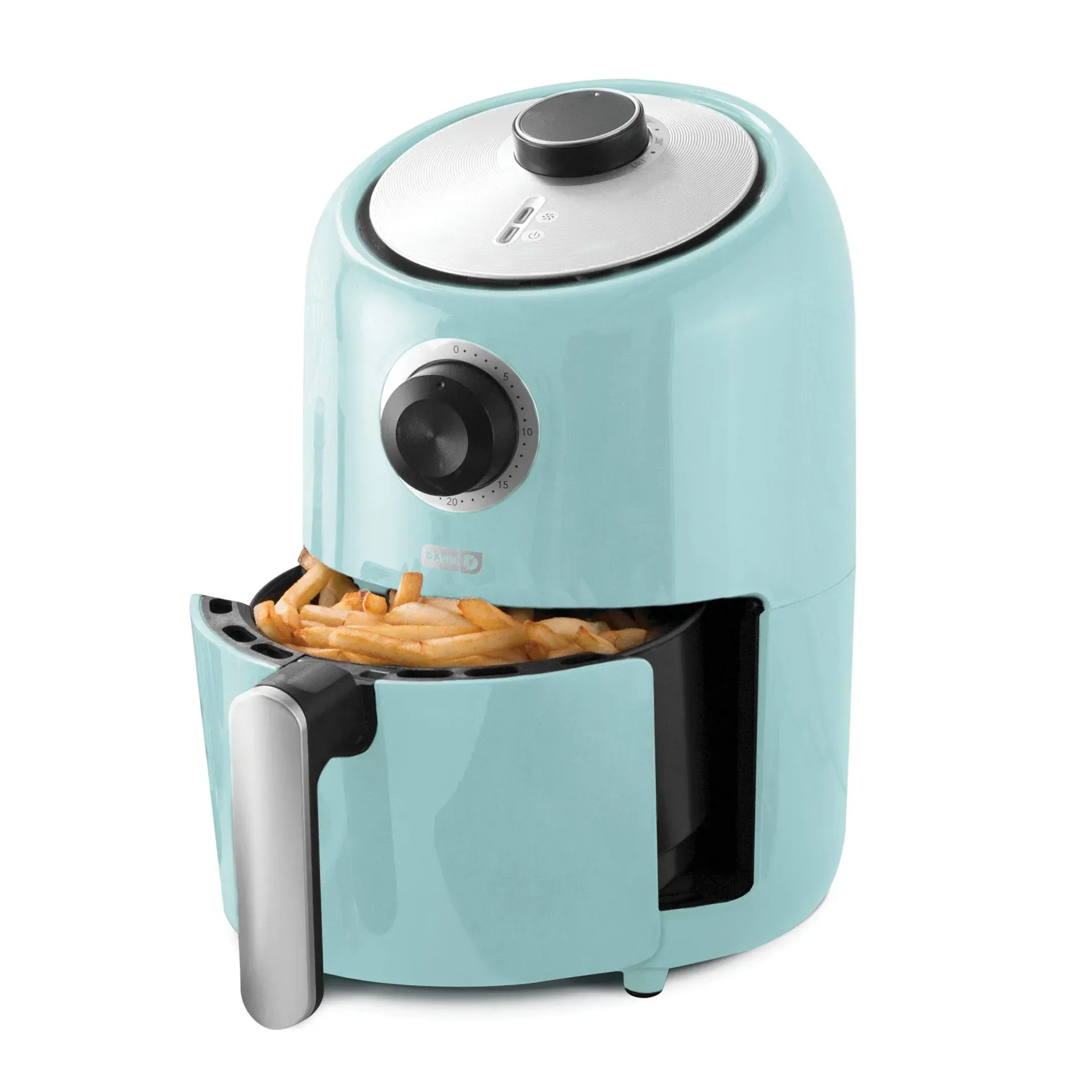 Dash Compact Air Fryer with AirCrisp Technology in aqua color