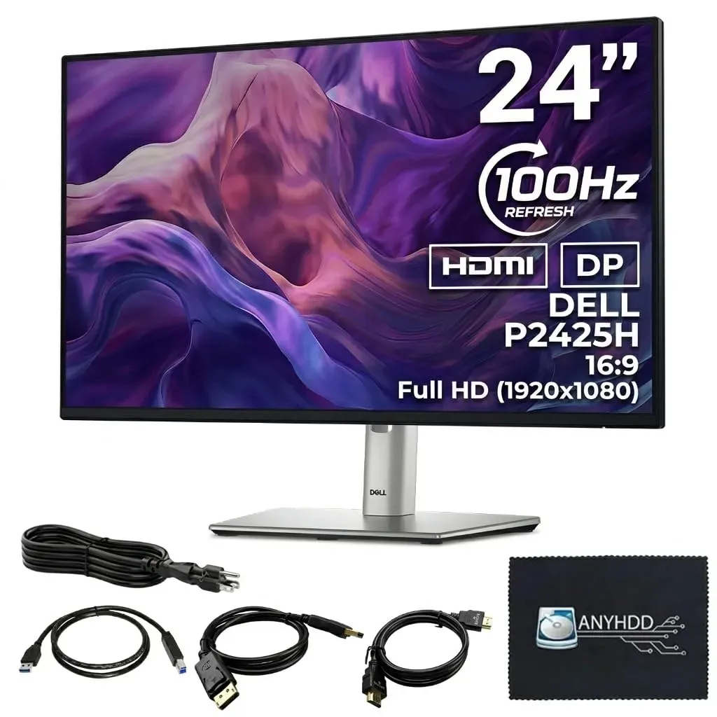 Dell P2425H 24-inch Full HD IPS Monitor with ultra-thin bezel design