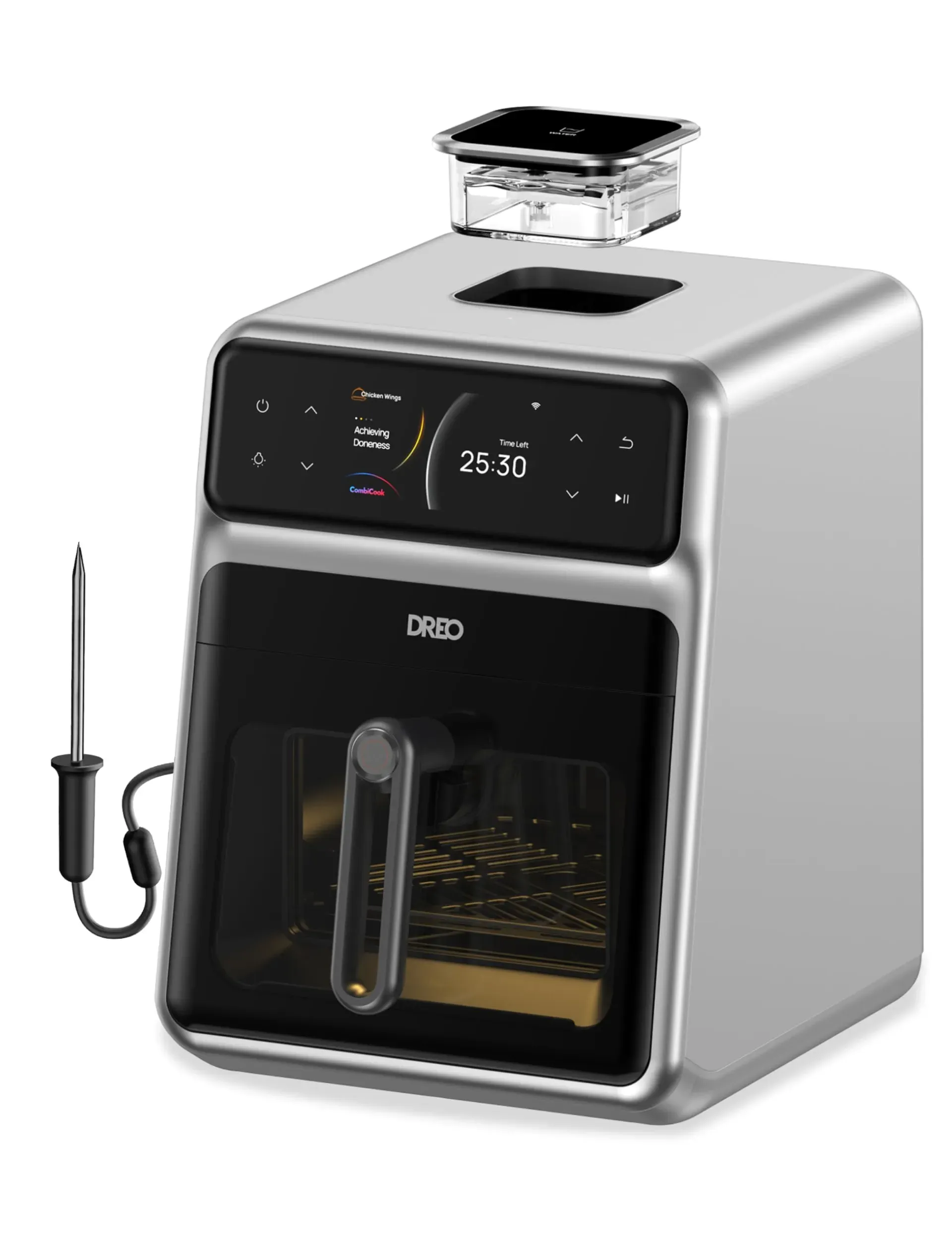 Dreo ChefMaker Combi Fryer AI-powered 6-quart smart air fryer with water atomization