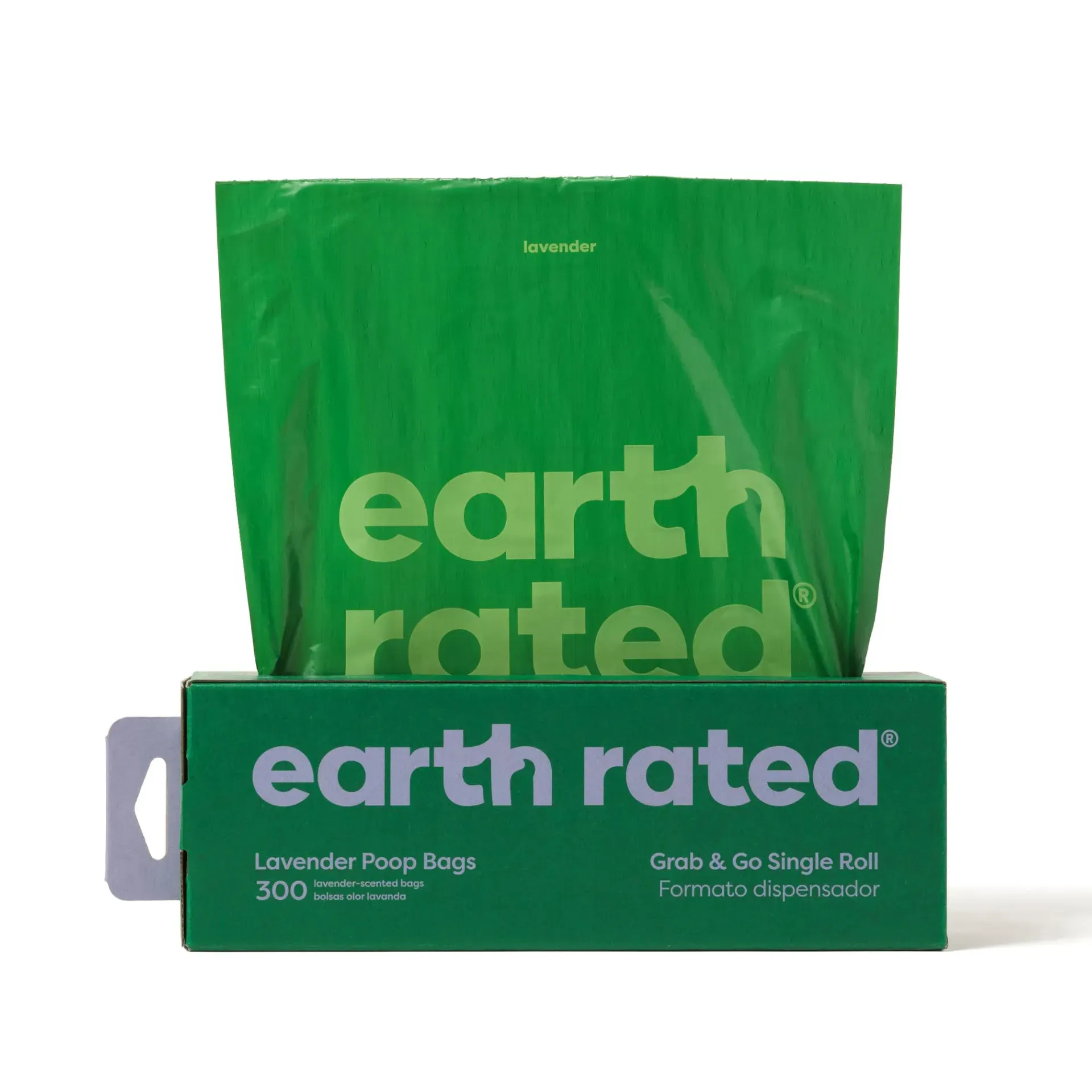 Earth Rated Dog Poop Bags with Handles Value Pack on leash