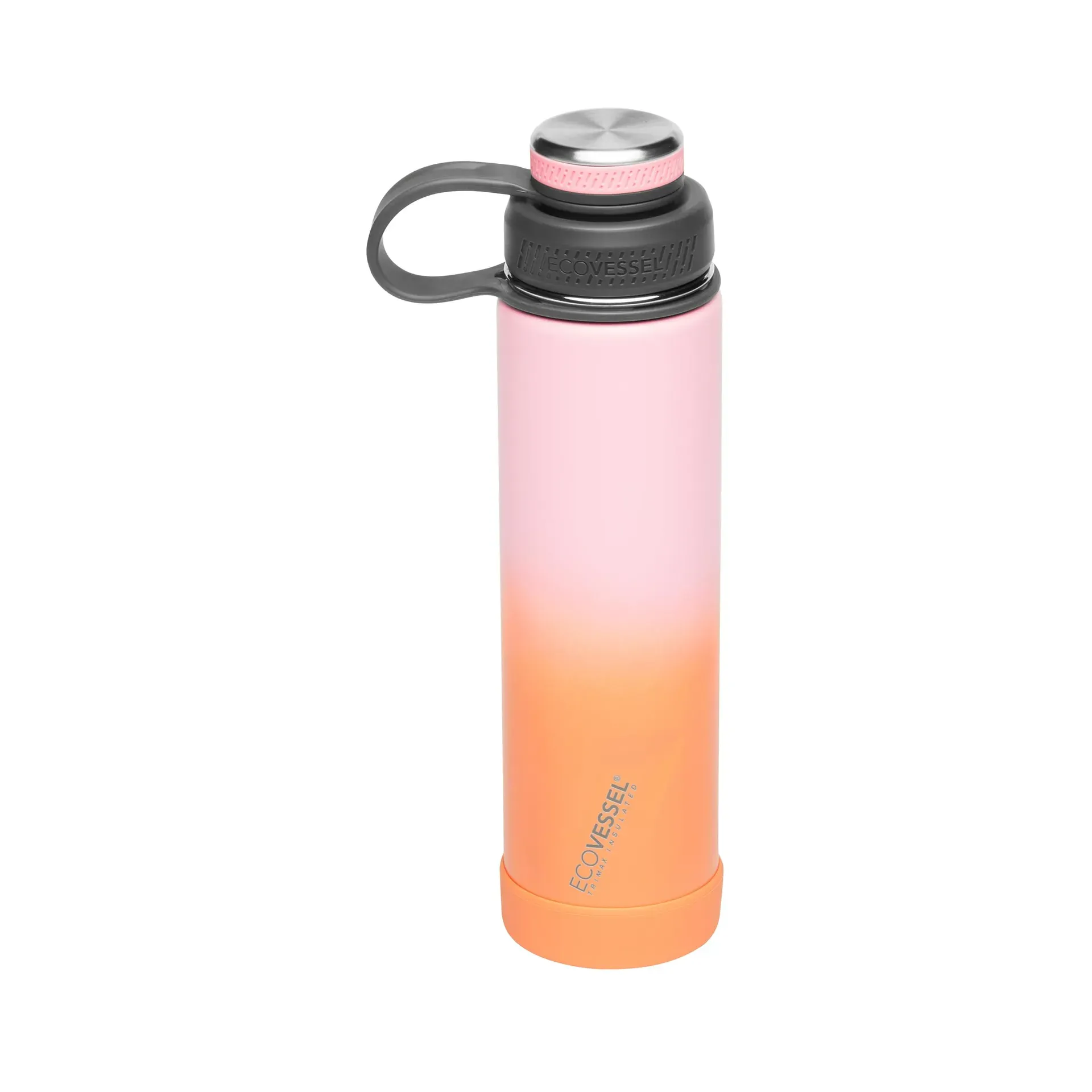 EcoVessel 32 oz stainless steel water bottle with insulated dual lid