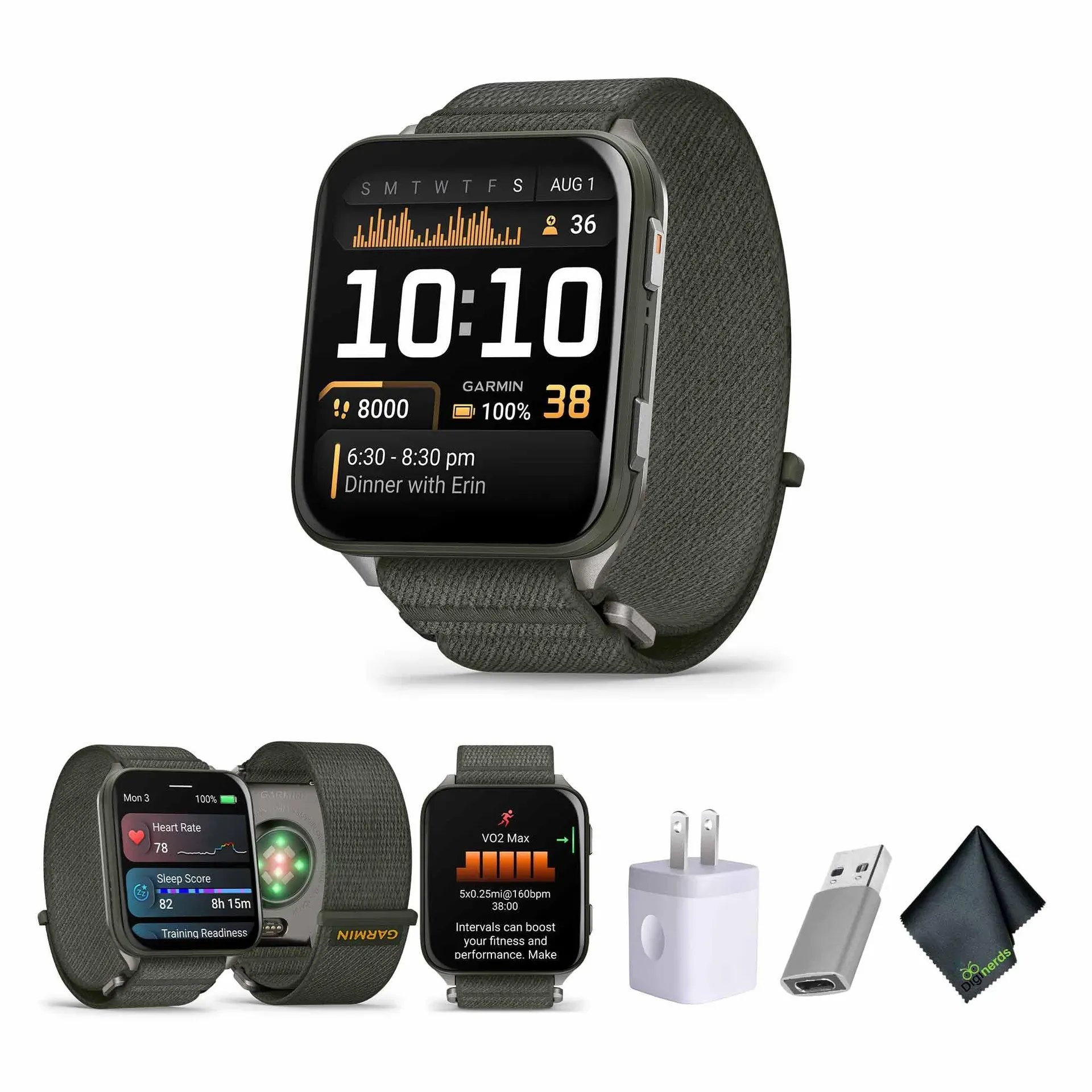 Garmin Venu X1 with large 2-inch AMOLED display and slim titanium caseback