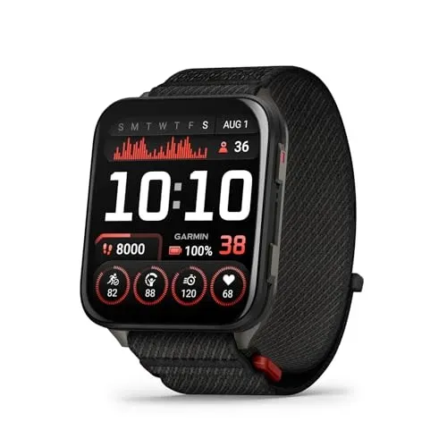 Garmin Venu X1 thin lightweight smartwatch with 2 inch AMOLED display showing golf course map