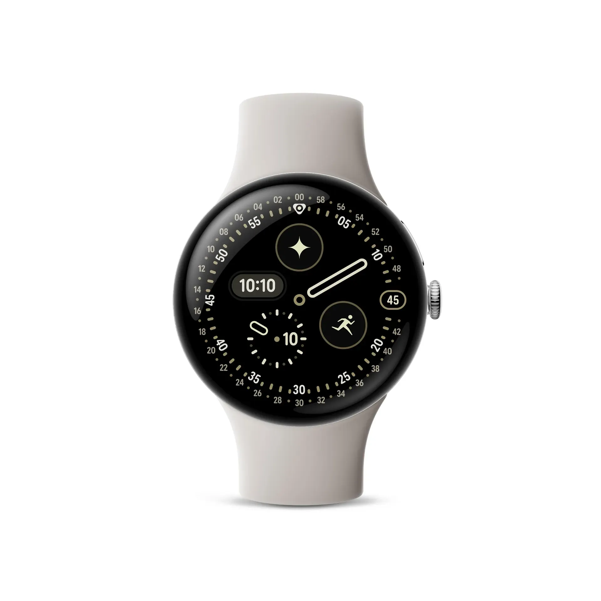 Google Pixel Watch 4 with Actua 360 domed display