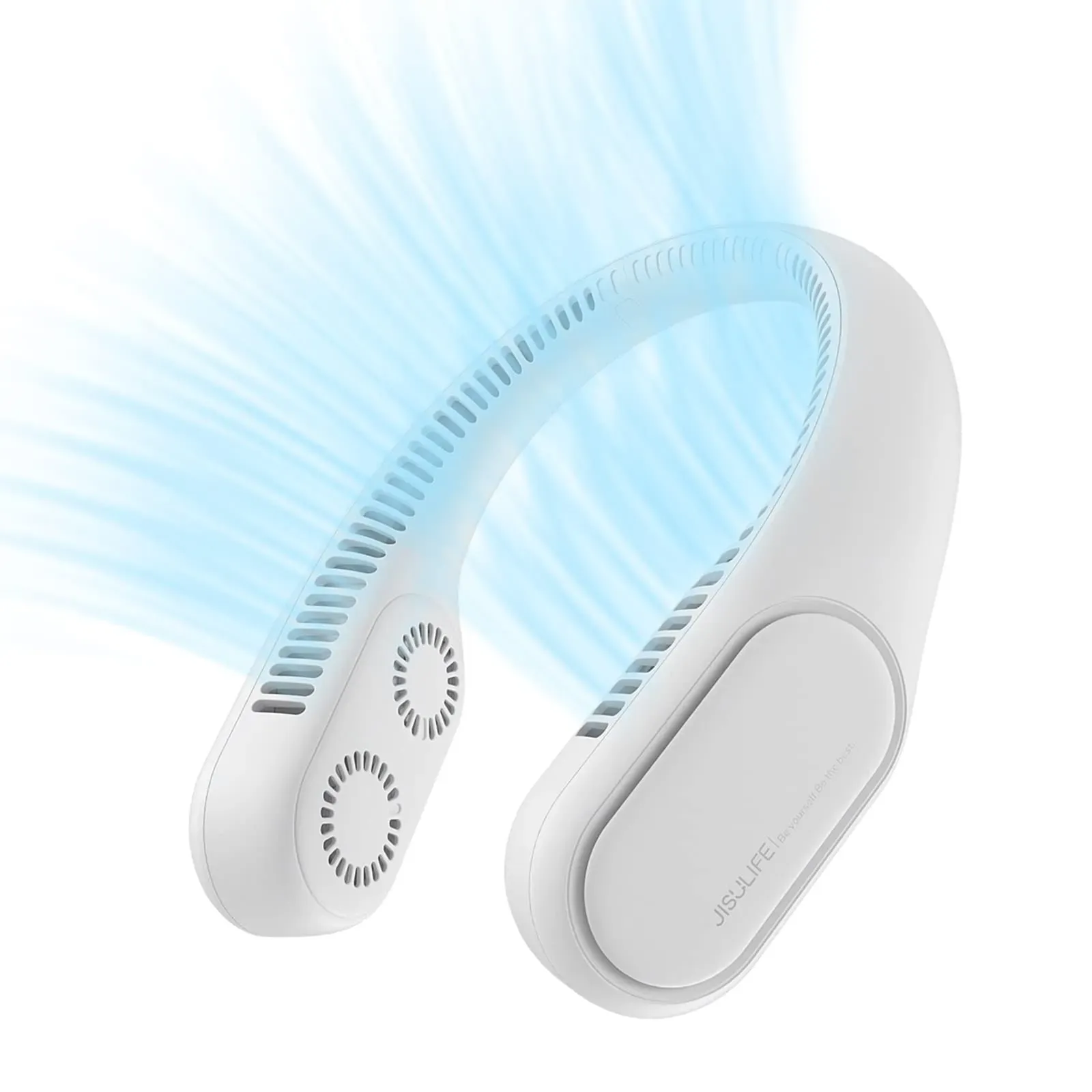 JISULIFE Four Turbo neck fan showing dual turbines per side