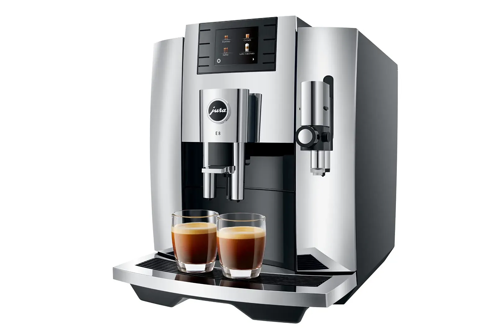 Jura E8 Automatic Espresso Machine with color display and milk system