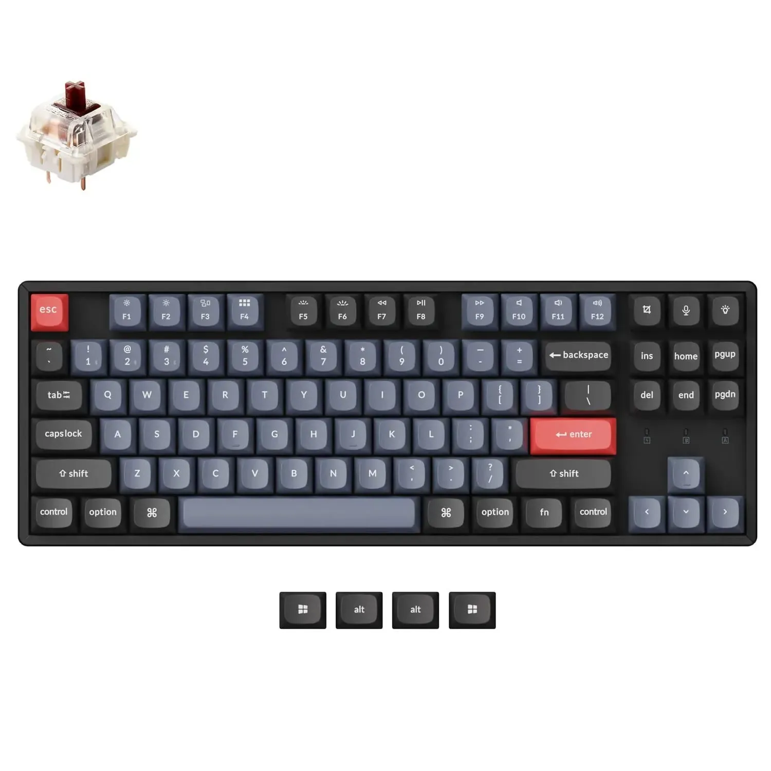 Keychron K8 Pro tenkeyless wireless mechanical keyboard with aluminum frame