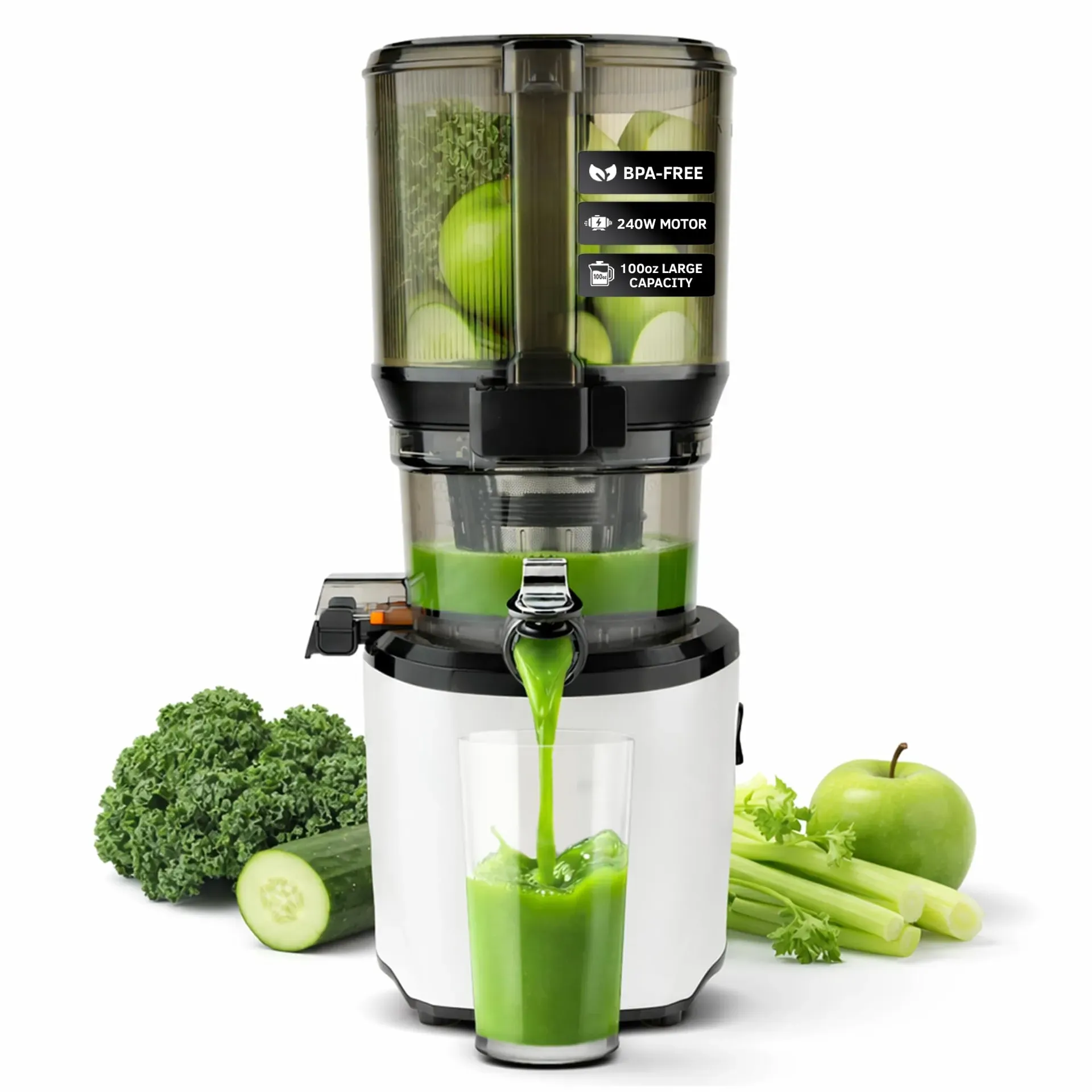 Kuvings AUTO10 Cold Press Juicer with self-feeding hopper and large capacity