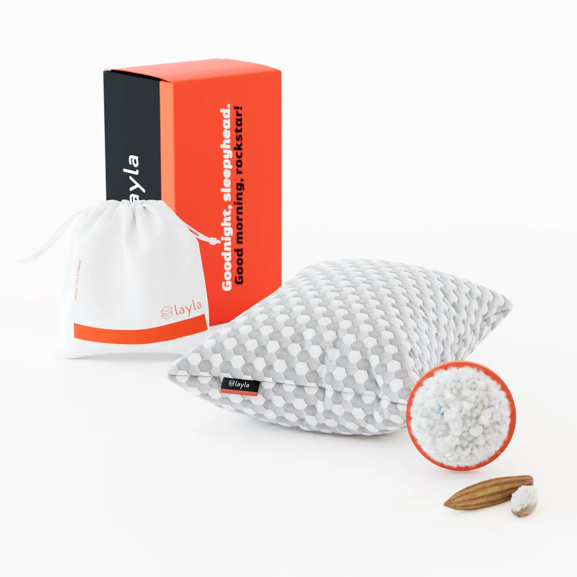 Layla Sleep Adjustable Fill Kapok Pillow with natural fibers