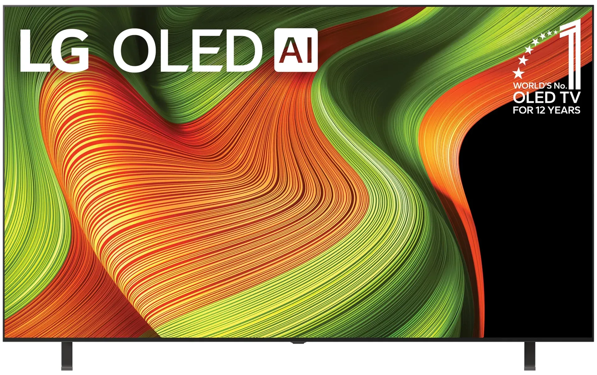 LG 83-inch OLED B5 Series showing perfect blacks in dark room setting