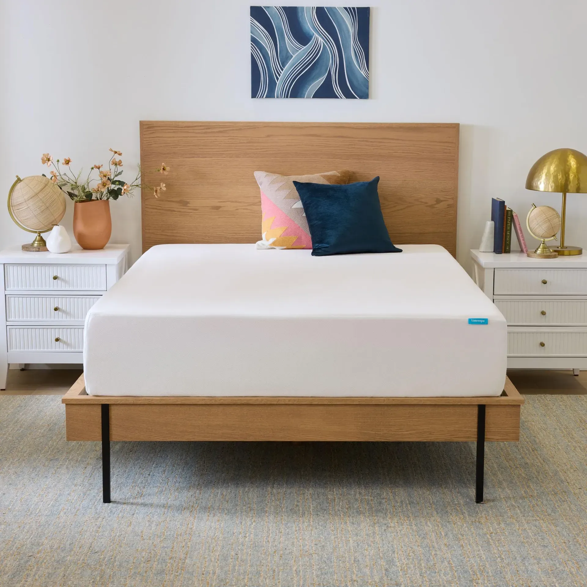 Linenspa 12 inch gel-infused memory foam mattress with plush top layer